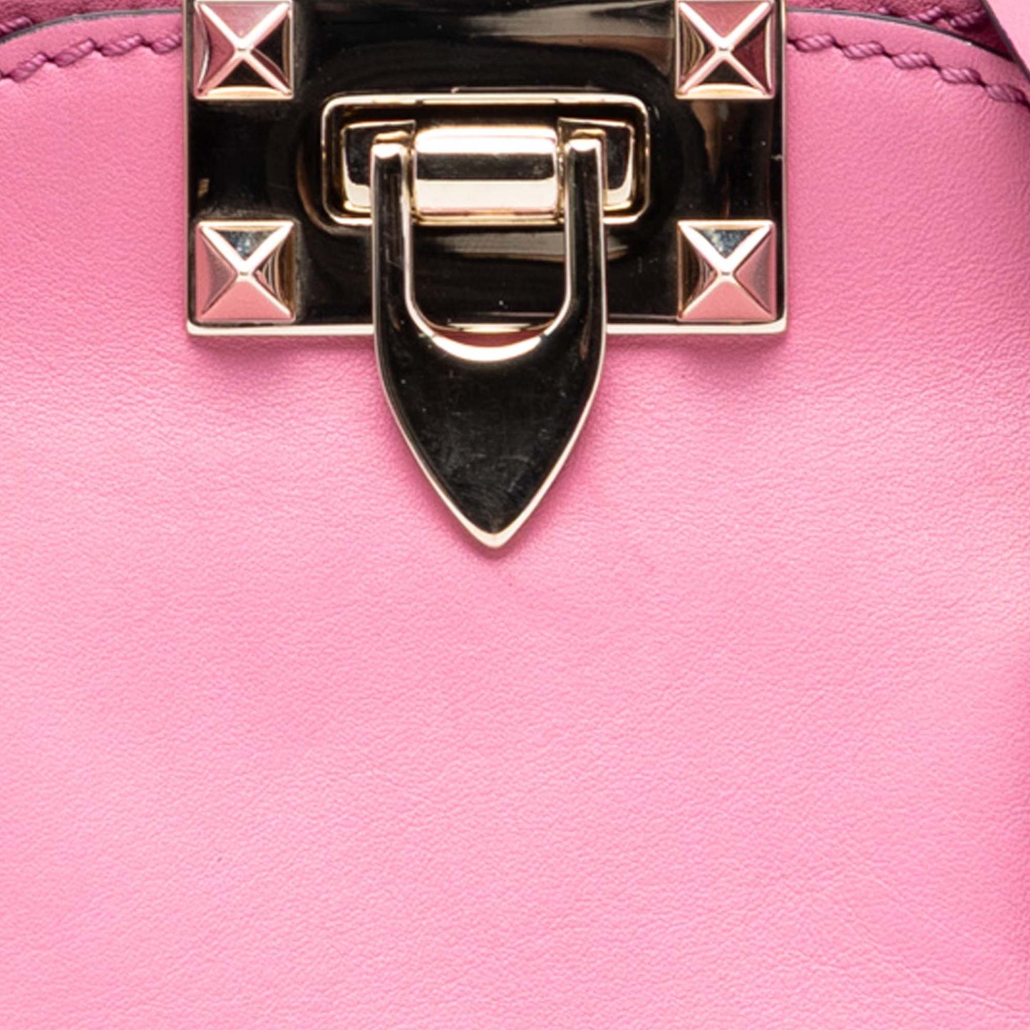 Mini Leather Rockstud Double Handle Tote