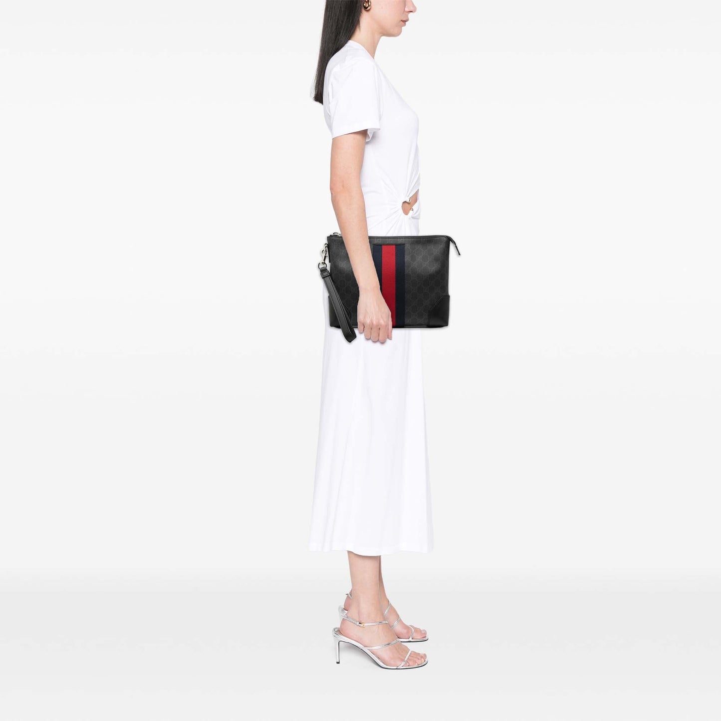Gucci GG Supreme Web Clutch