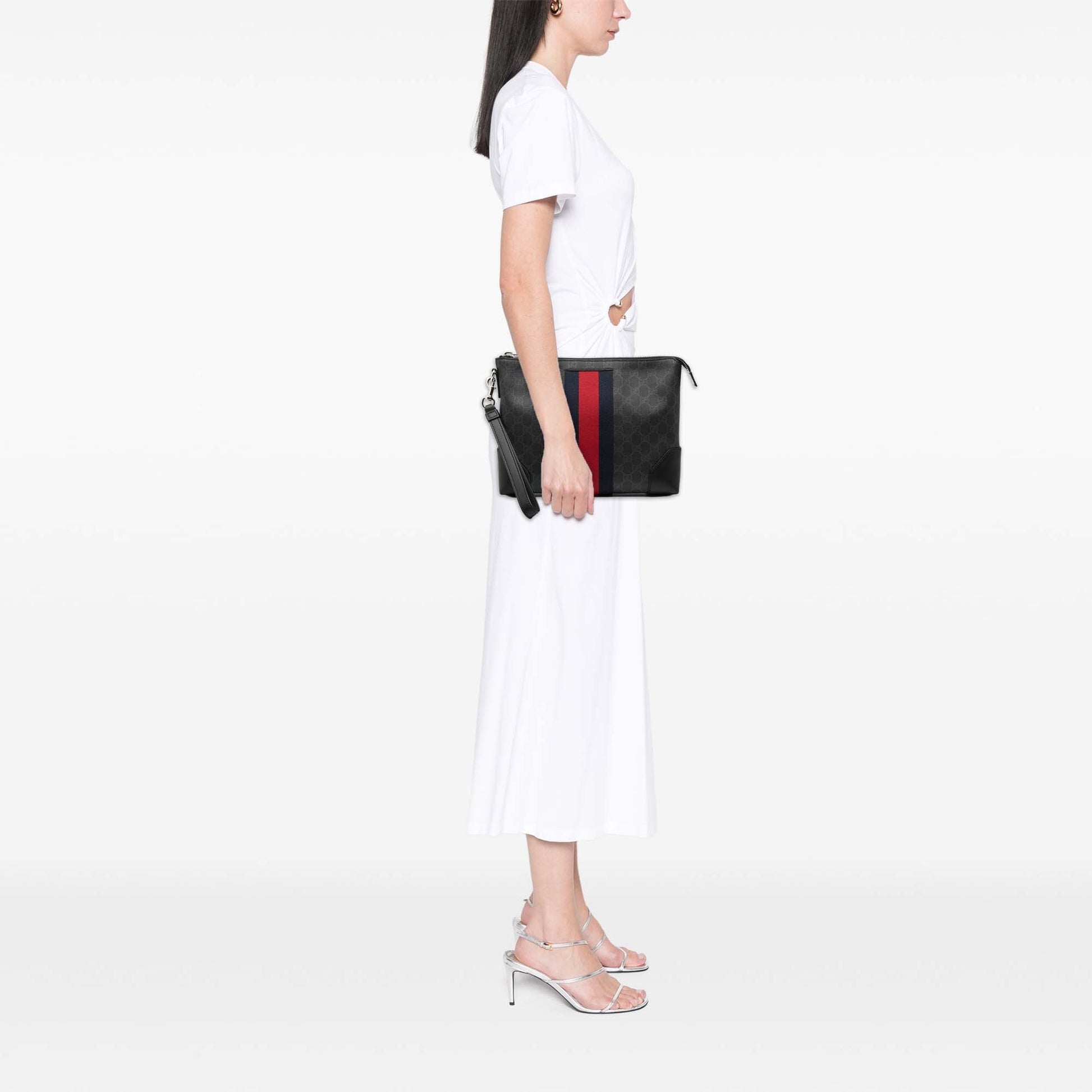 Gucci GG Supreme Web Clutch