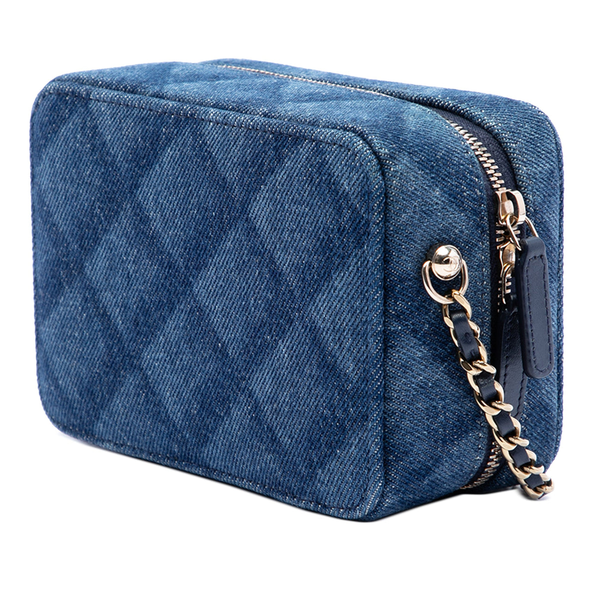Chanel CC Printed Denim Camera Case