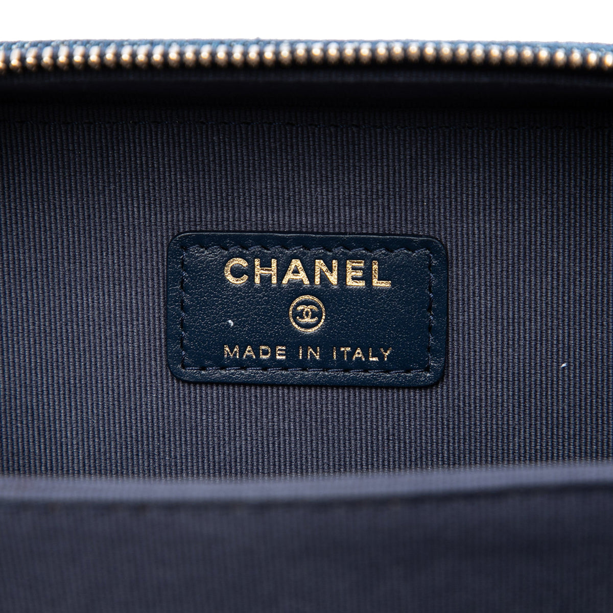 Chanel CC Printed Denim Camera Case