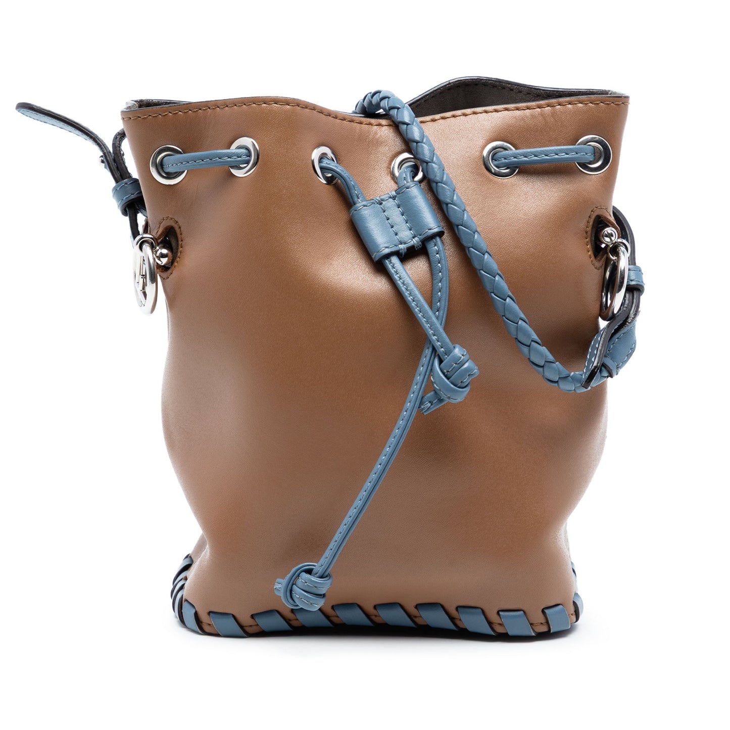 Fendi Mini Leather Whipstitch Mon Tresor Bucket Bag