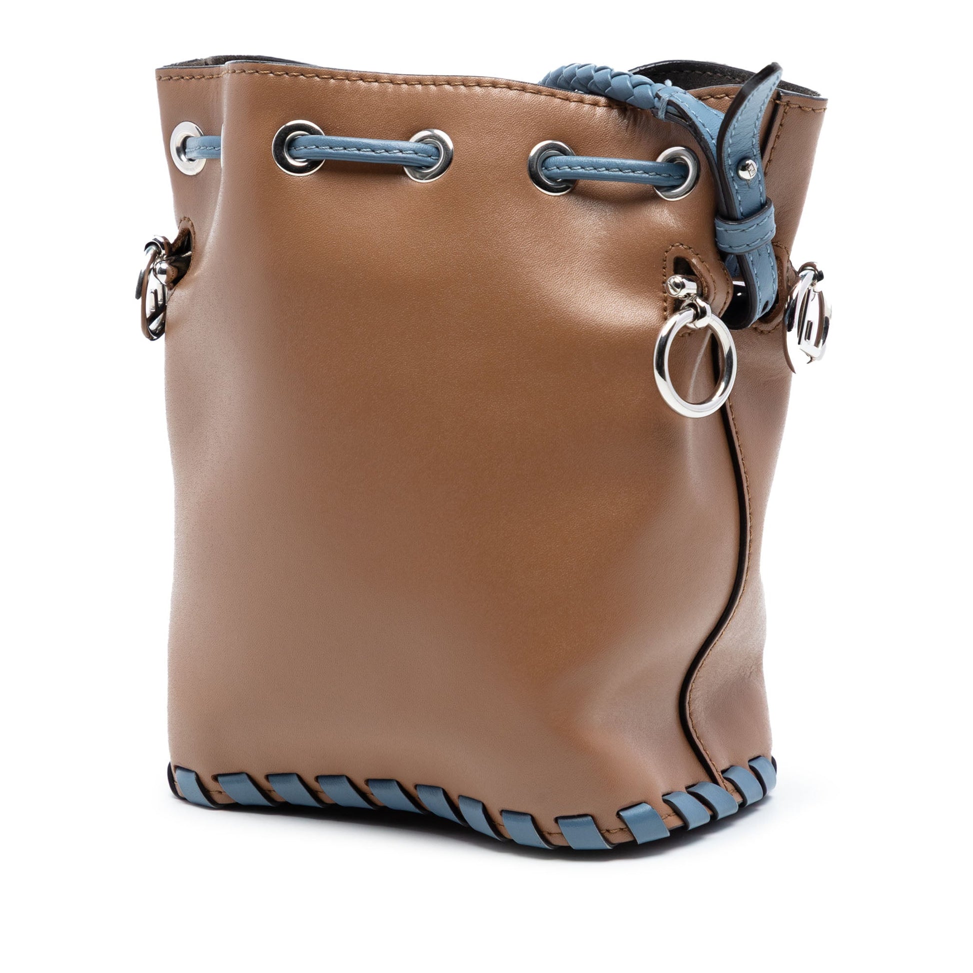 Fendi Mini Leather Whipstitch Mon Tresor Bucket Bag