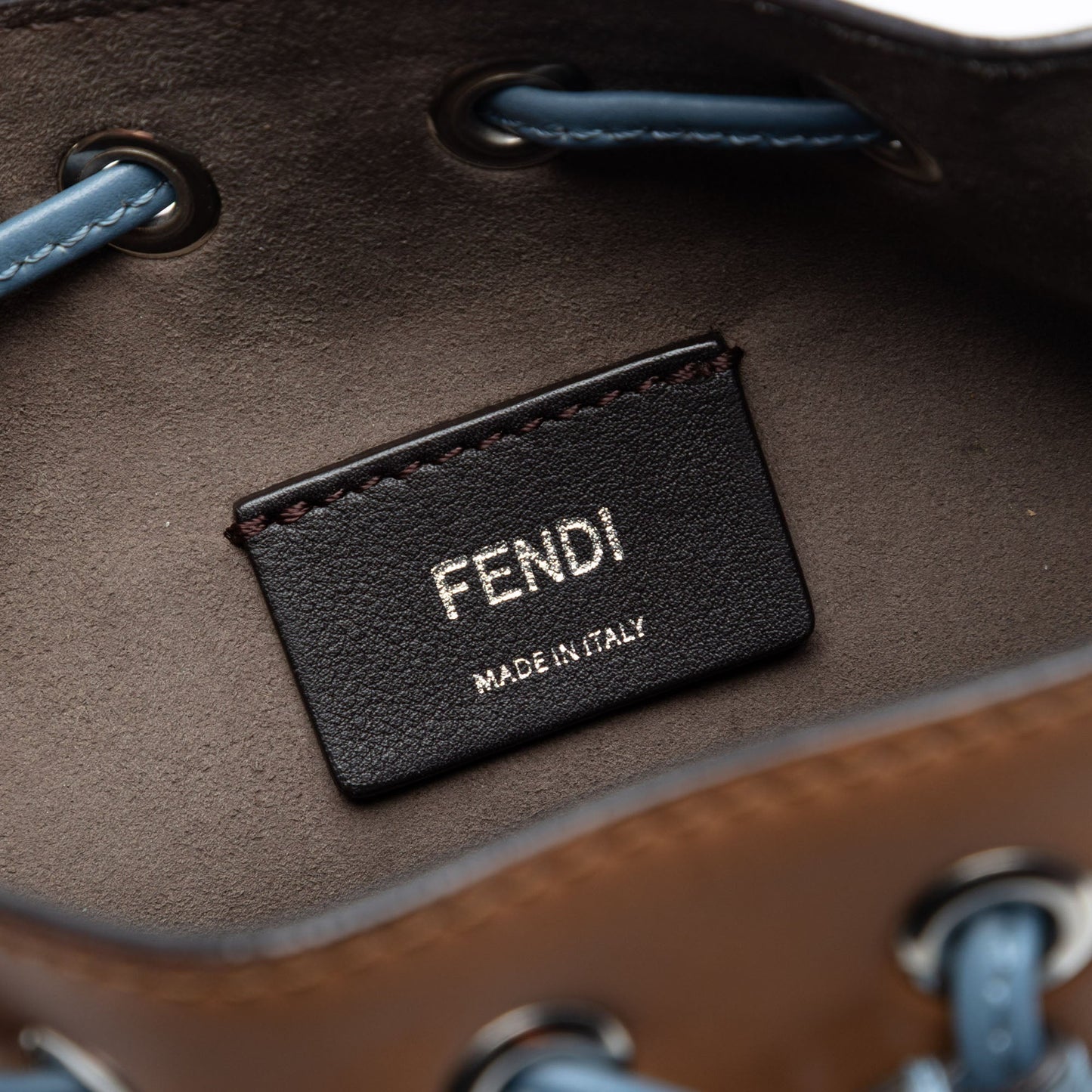 Fendi Mini Leather Whipstitch Mon Tresor Bucket Bag