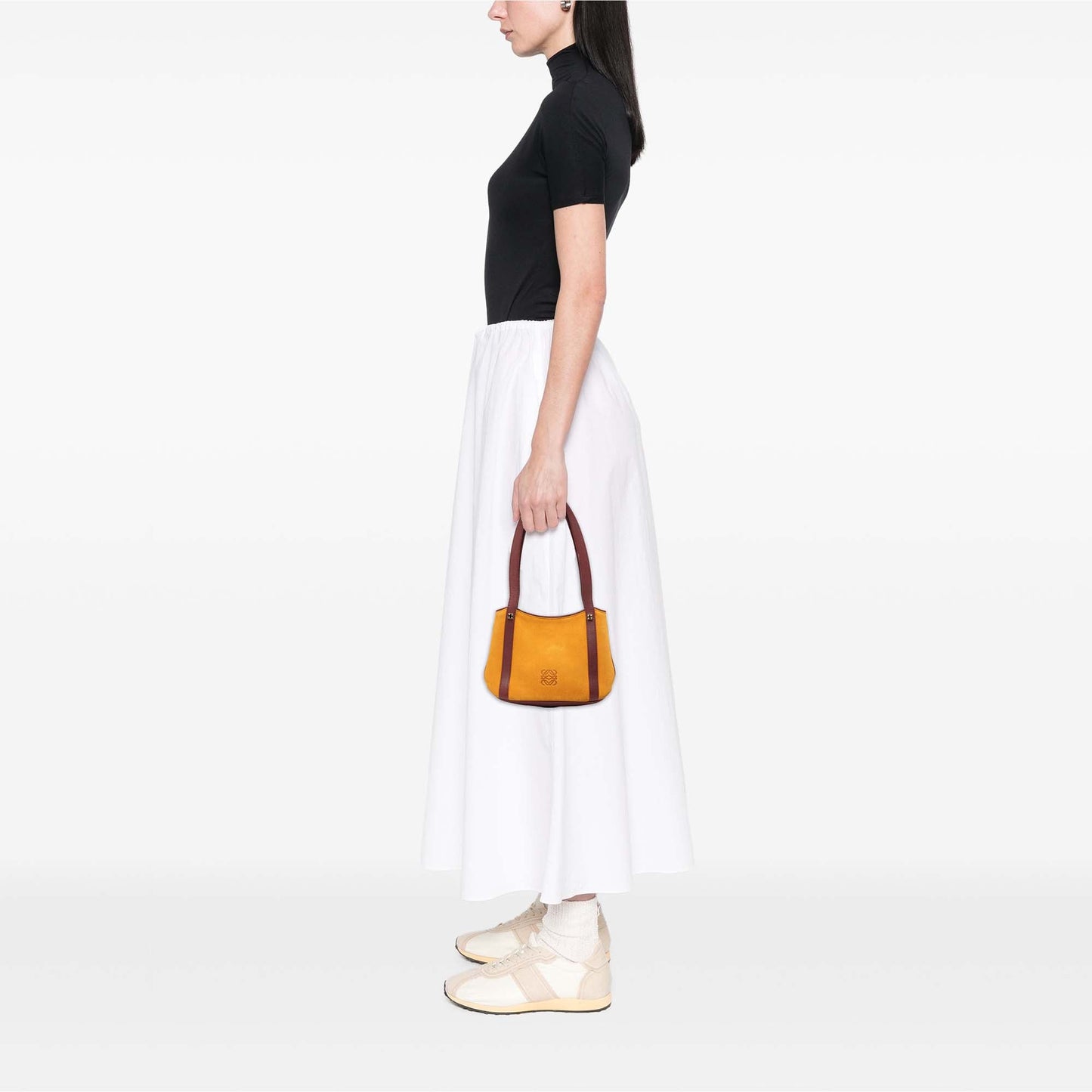 LOEWE Suede Anagram Shoulder Bag