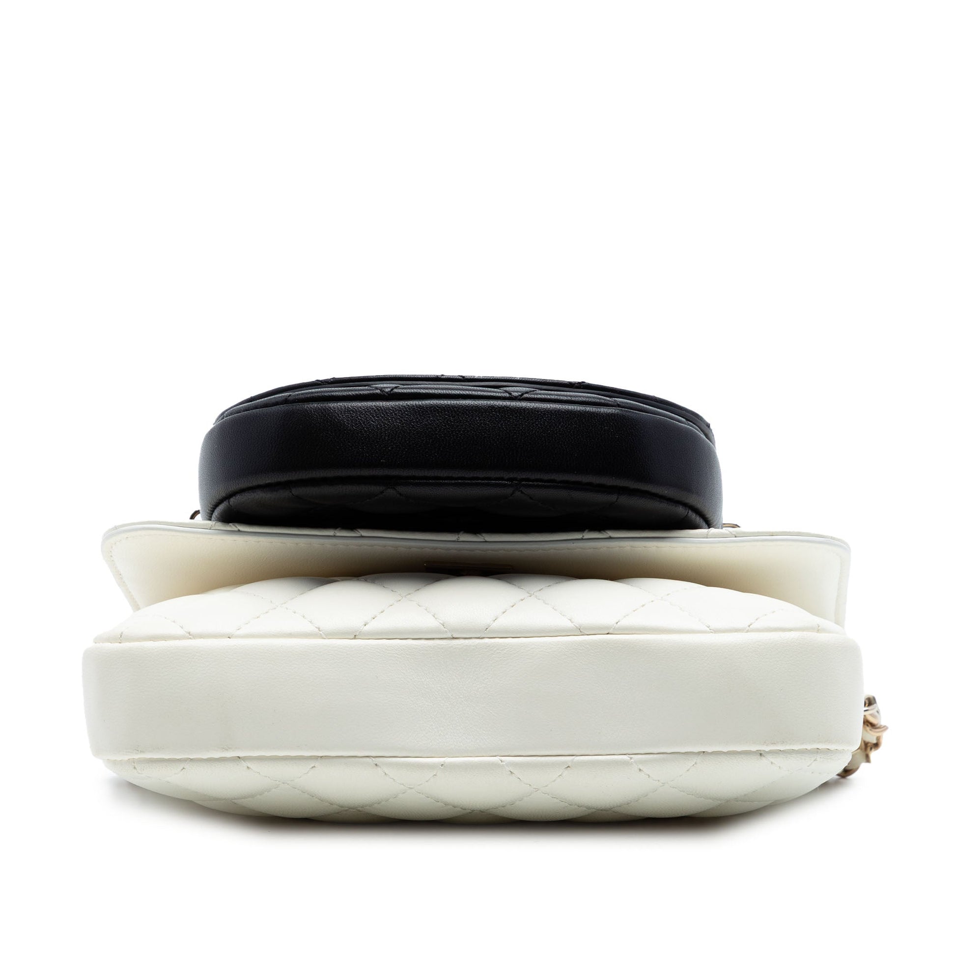 Chanel CC Quilted Lambskin Side Packs Flap