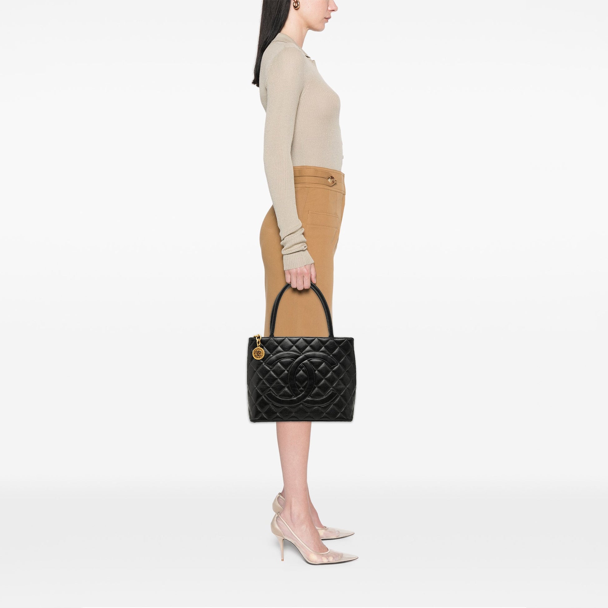 Chanel Caviar Medallion Tote