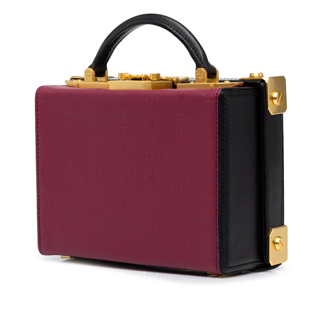 MCM Calfskin Odeon Berlin Satchel — Purple