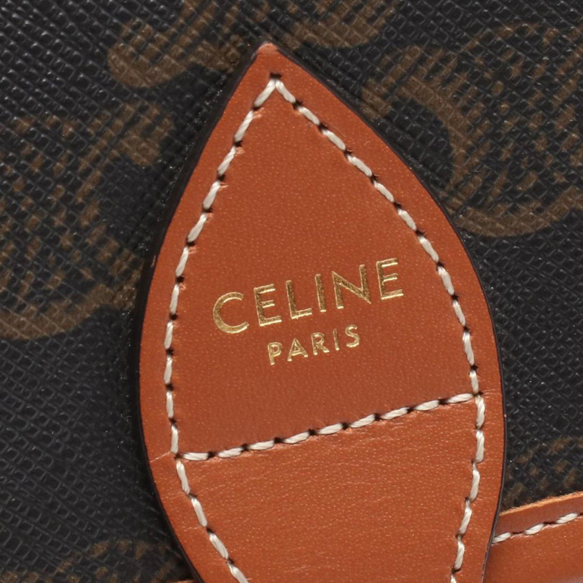 Celine Medium Triomphe Coated Canvas Folco Crossbody