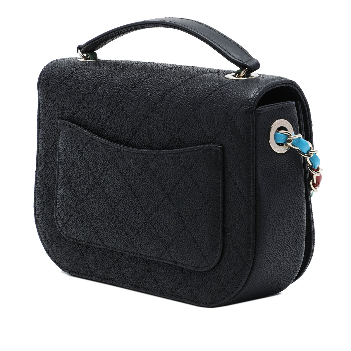 Chanel Paris Cuba Medium Quilted Caviar Thread Around Flap
