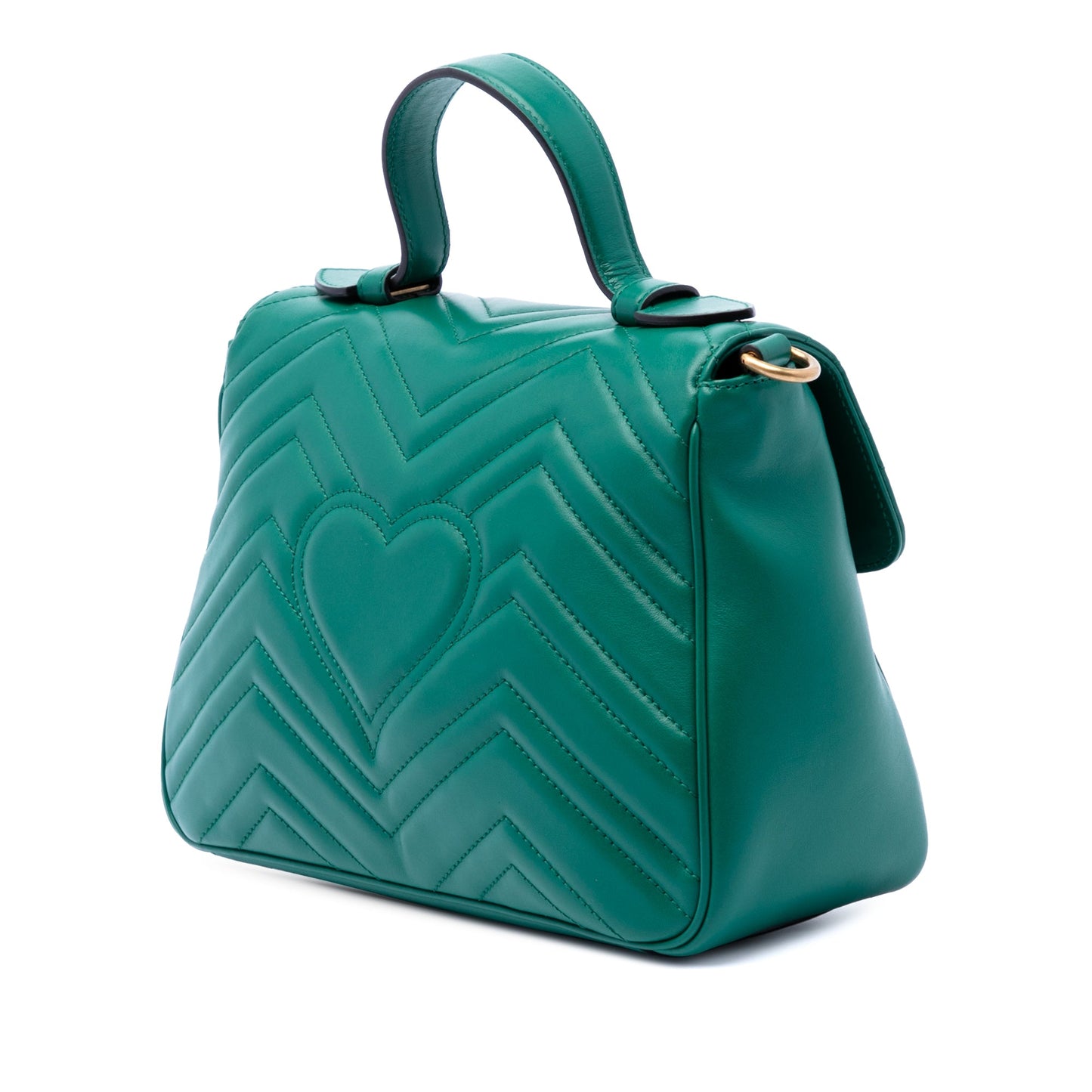 Gucci Small GG Marmont Matelasse Calfskin Top Handle Bag