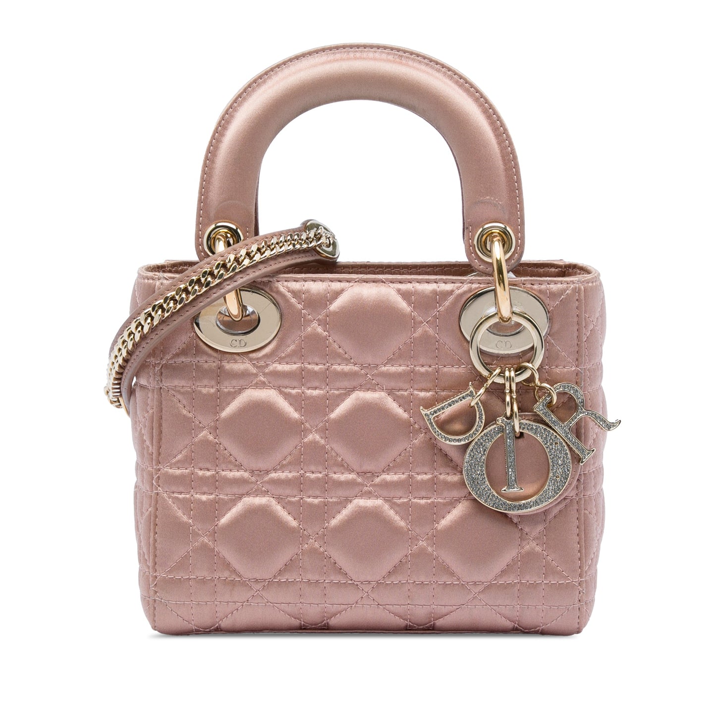 Dior Mini Satin Cannage Swarovski Crystal Lady Dior
