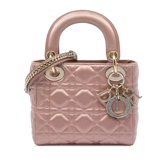 Dior Mini Satin Cannage Swarovski Crystal Lady Dior