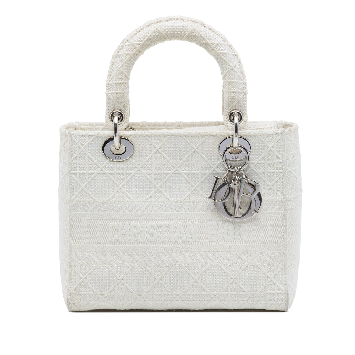 Dior Medium Embroidered Canvas Cannage Lady D Lite