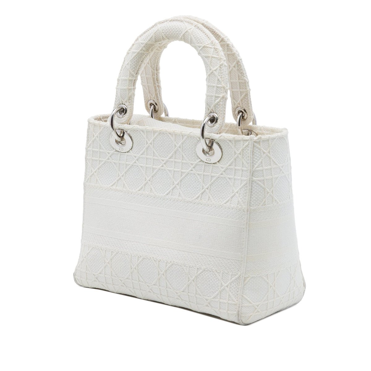 Dior Medium Embroidered Canvas Cannage Lady D Lite