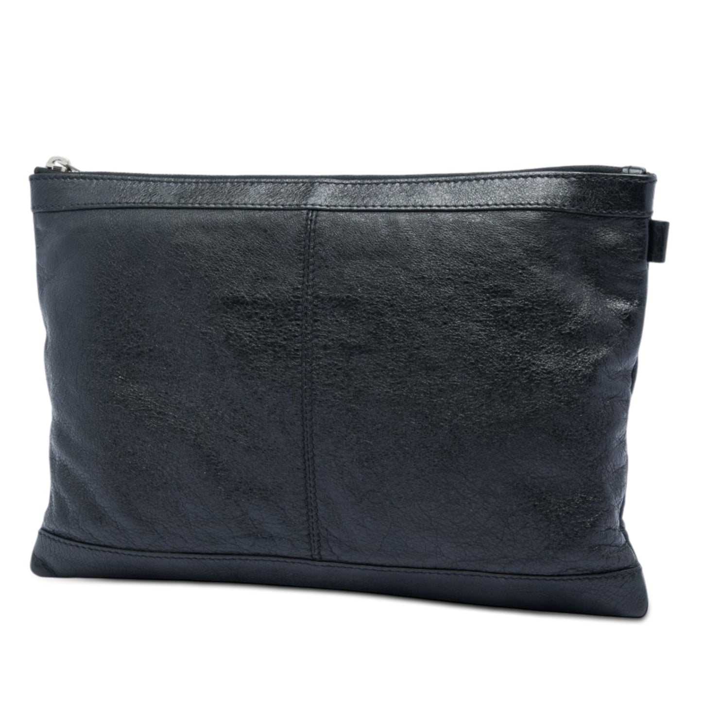 Balenciaga Lambskin Motocross Classic Clip Clutch M