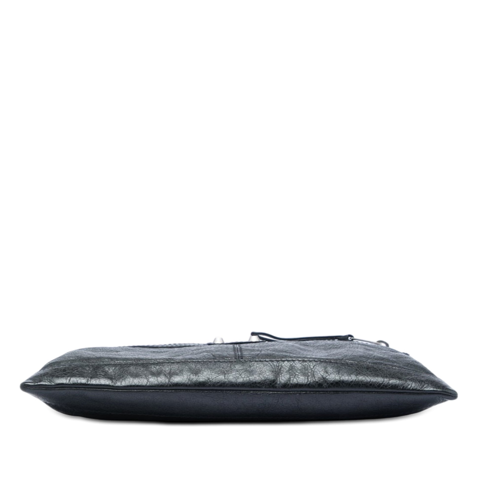 Balenciaga Lambskin Motocross Classic Clip Clutch M