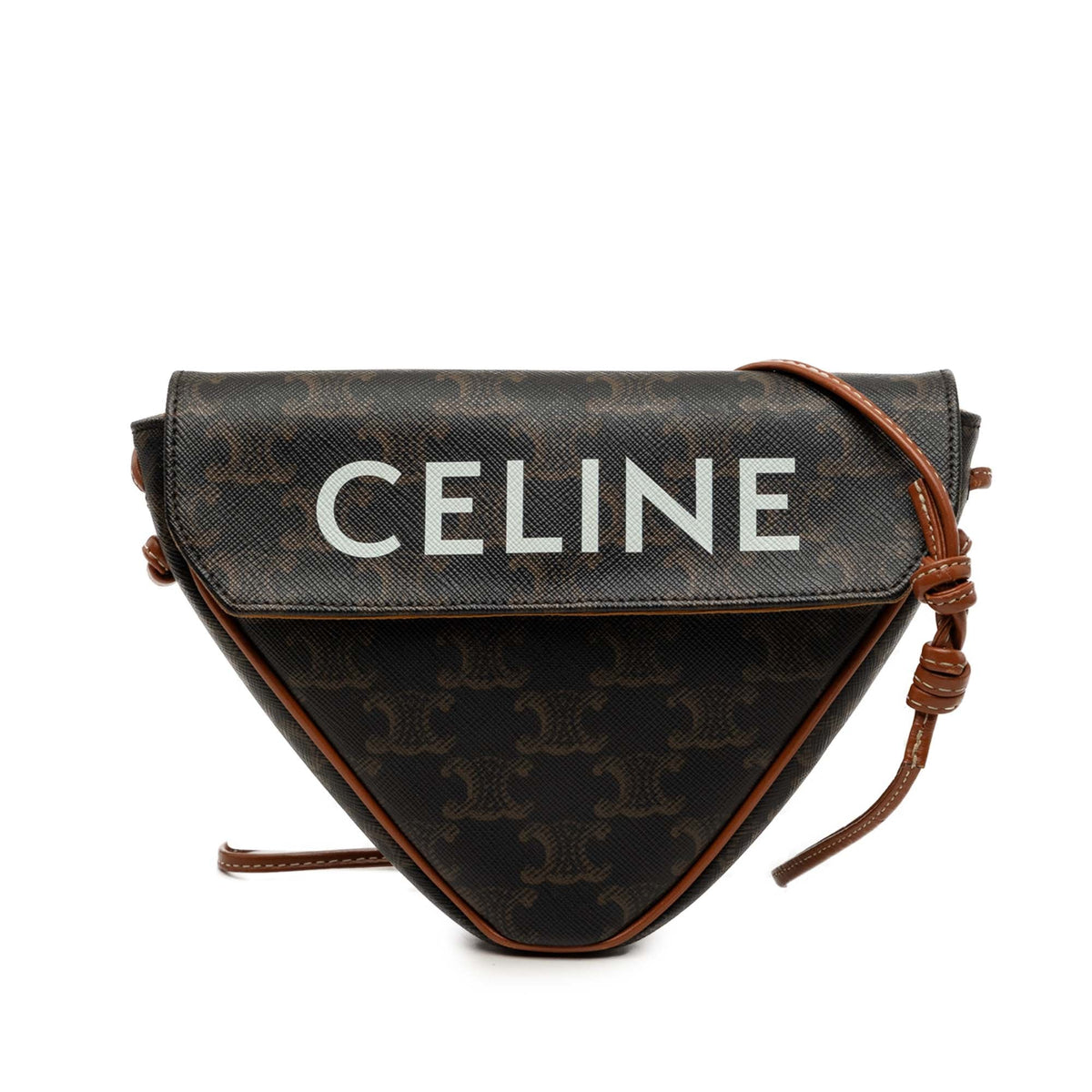 Celine Triomphe Coated Canvas Logo Triangle Crossbody