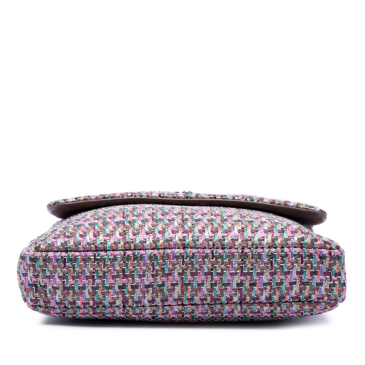 Chanel CC Multicolor Tweed Flap — Purple