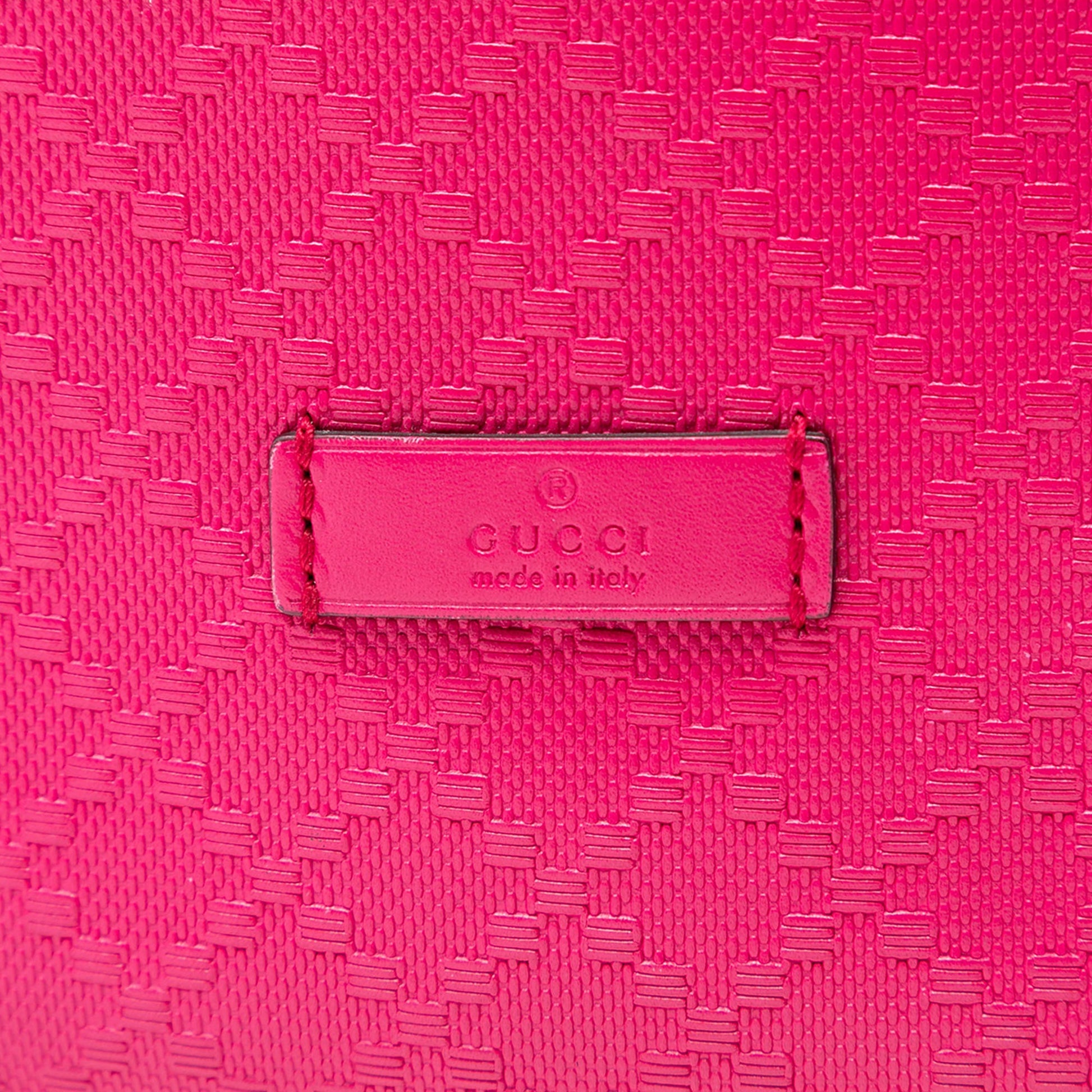 Gucci Diamante Leather Bright Bucket Bag