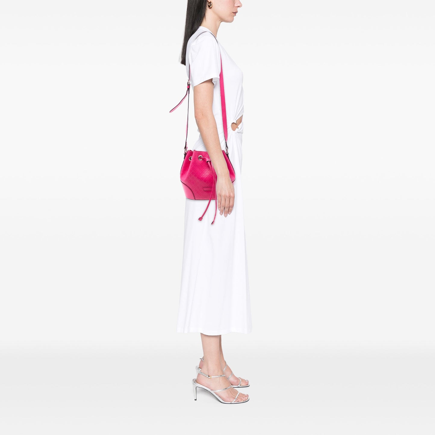 Gucci Diamante Leather Bright Bucket Bag