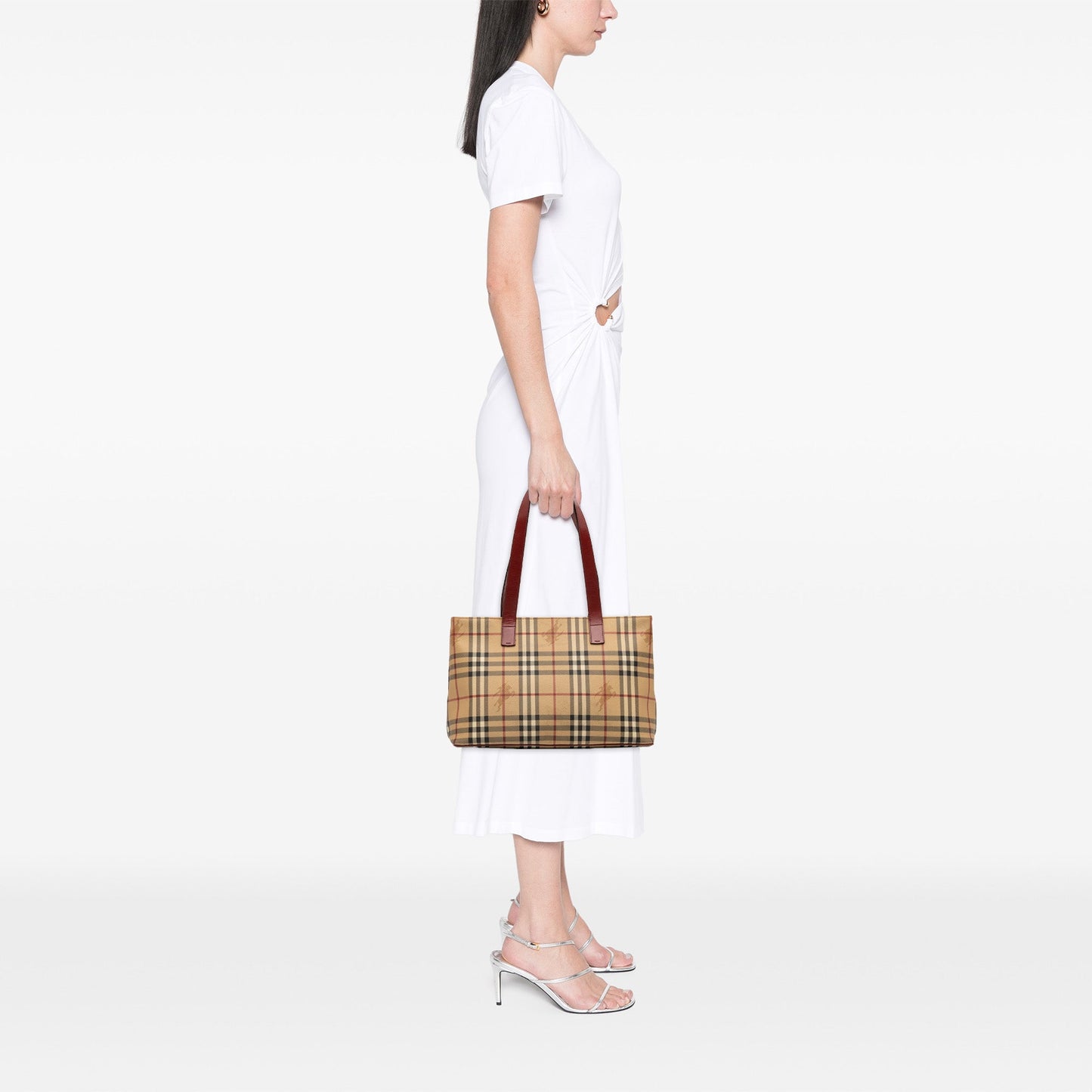 Burberry Haymarket Check Coated Canvas Tote