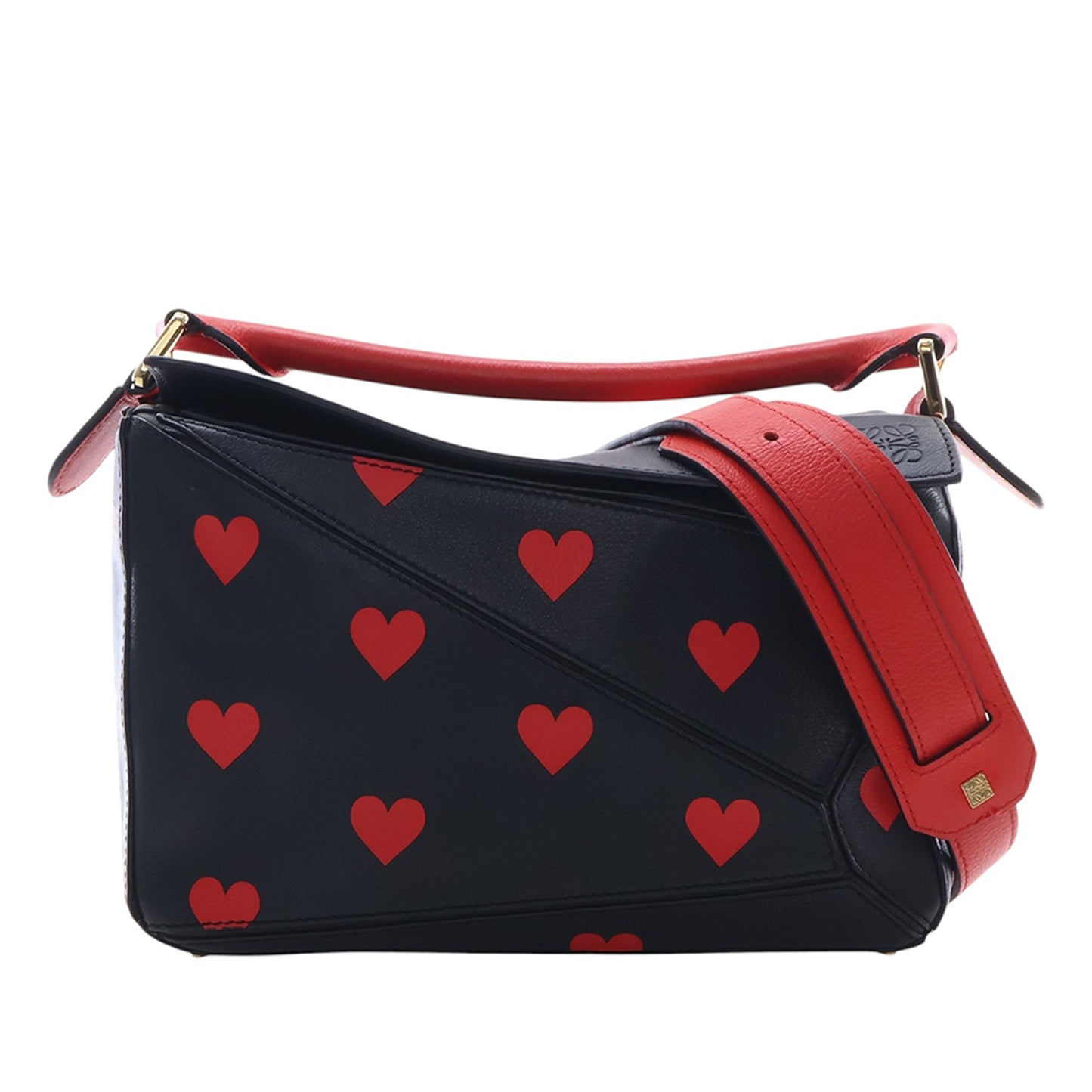 LOEWE Small Calfskin Heart Puzzle Satchel