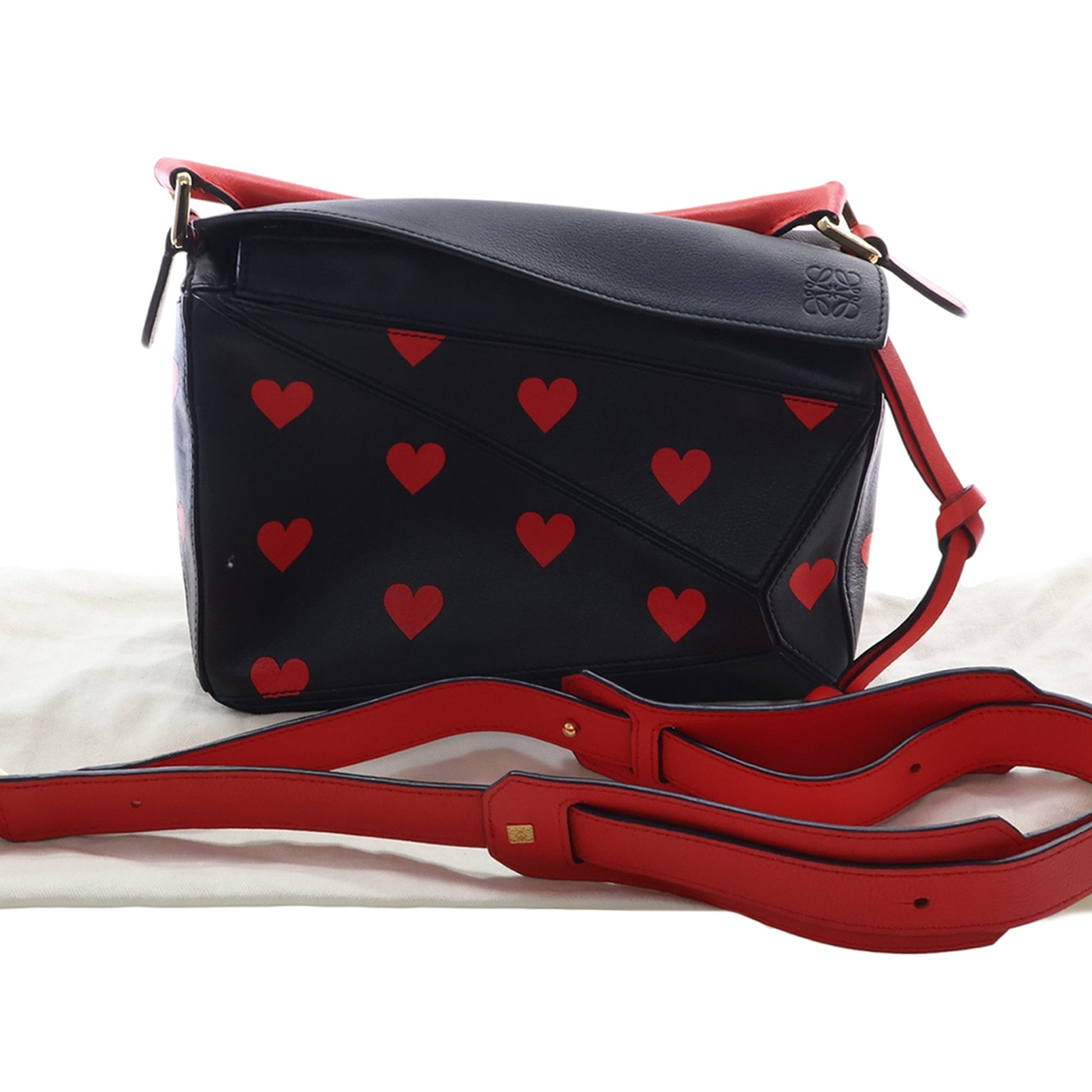 LOEWE Small Calfskin Heart Puzzle Satchel