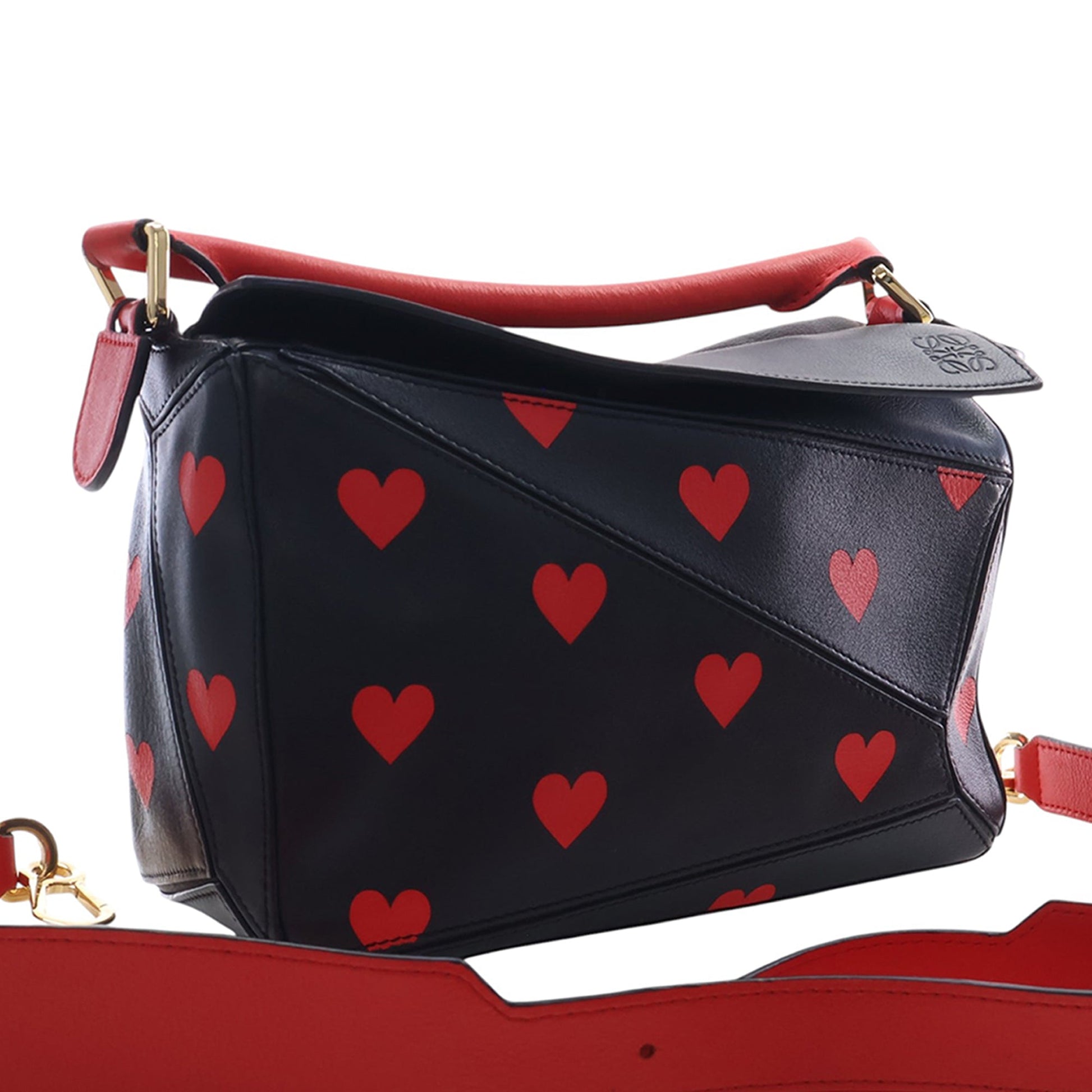 LOEWE Small Calfskin Heart Puzzle Satchel