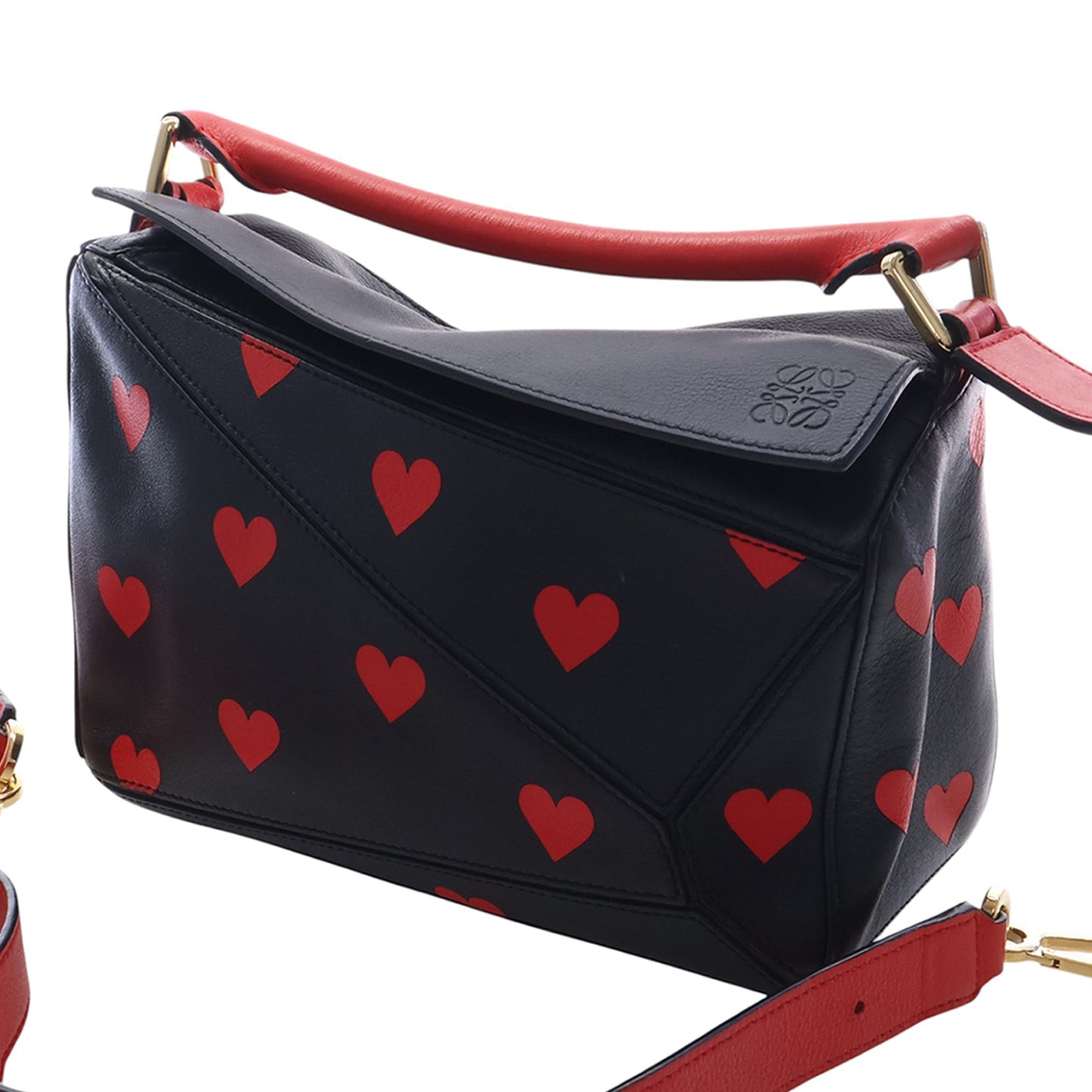LOEWE Small Calfskin Heart Puzzle Satchel