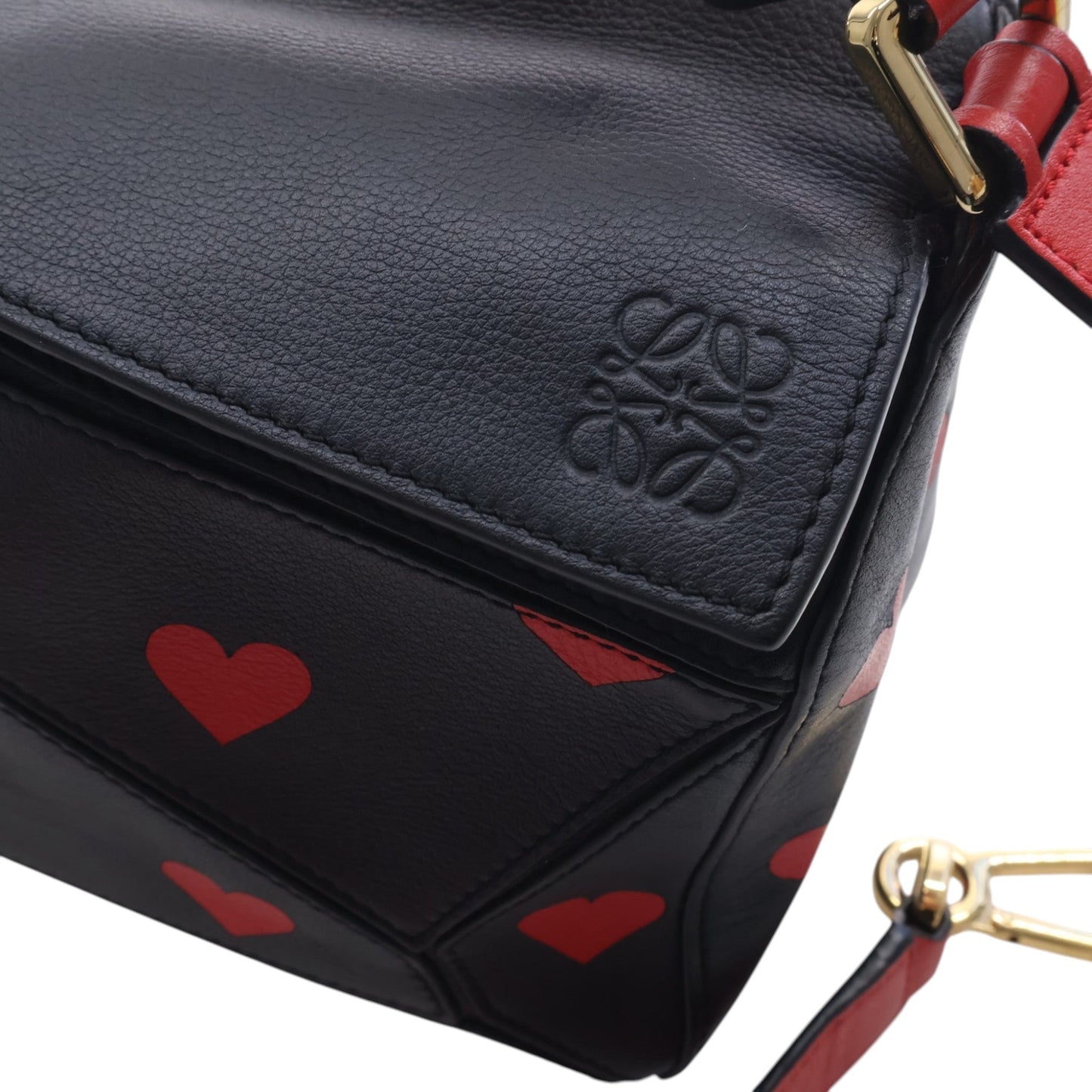 LOEWE Small Calfskin Heart Puzzle Satchel