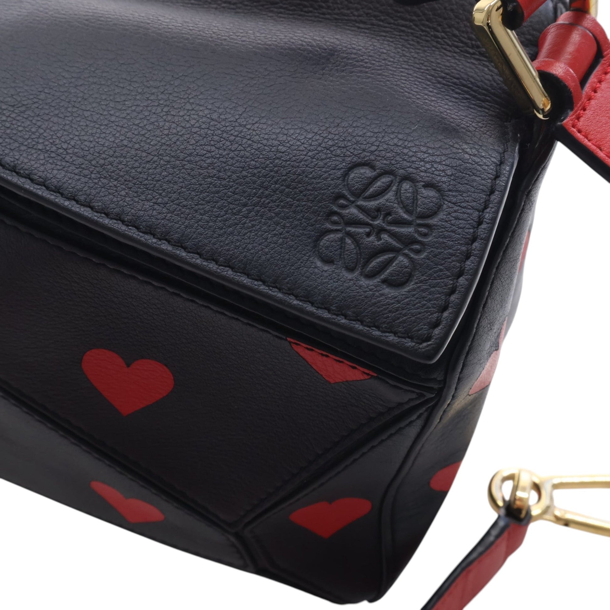 LOEWE Small Calfskin Heart Puzzle Satchel
