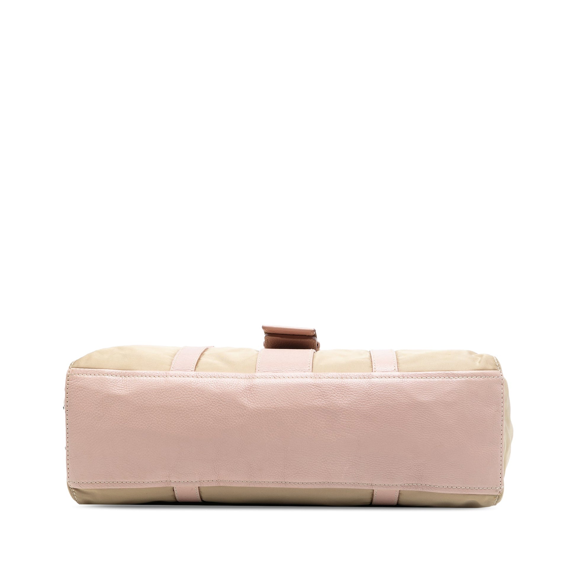Prada Vitello Trimmed Tessuto Shoulder Bag