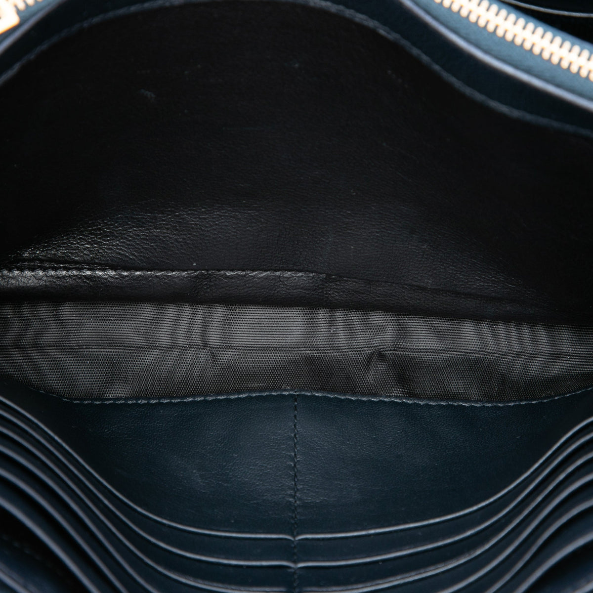 Saint Laurent Suede Monogram Kate Chain Wallet — Blue