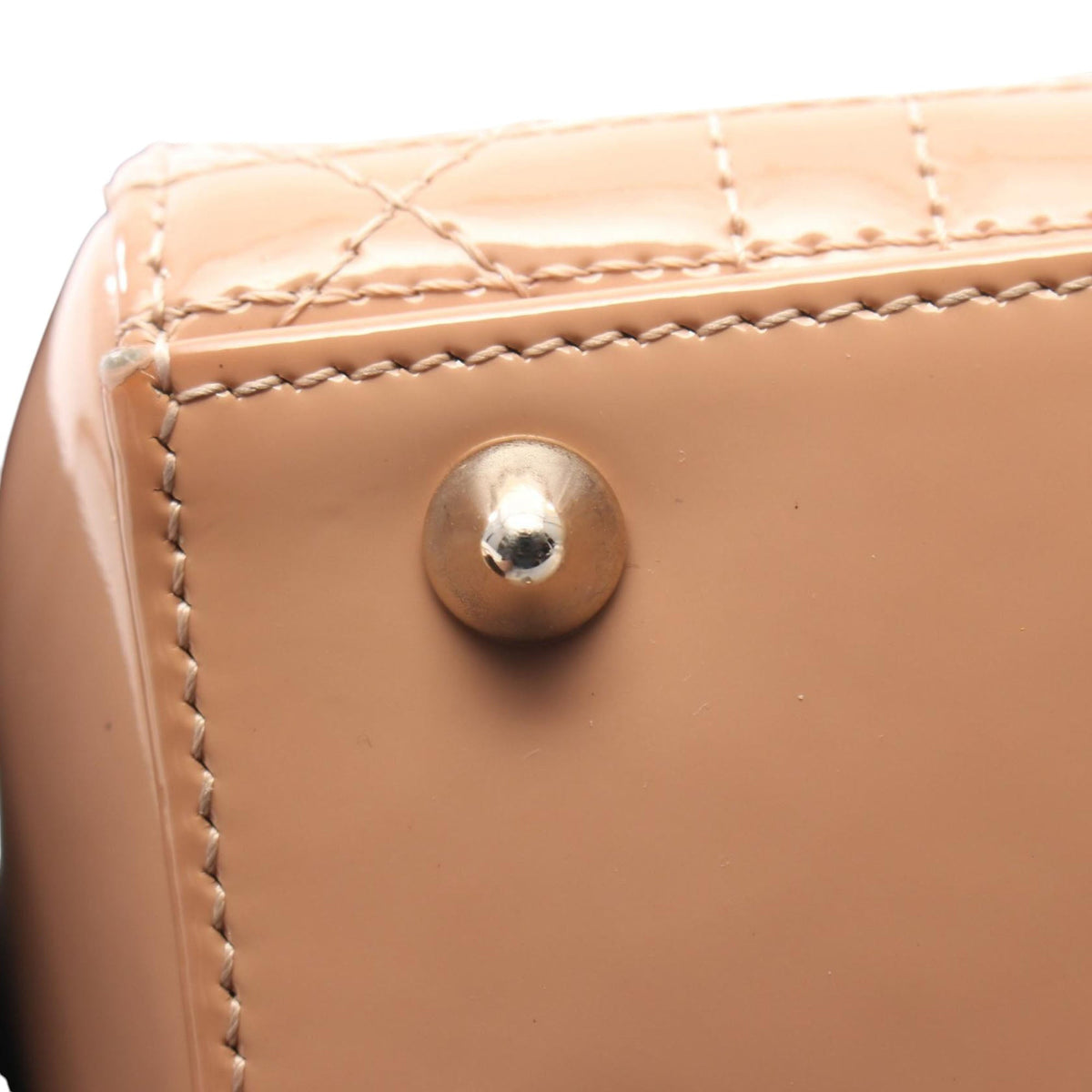 Dior Small Patent Cannage Lady Dior — Pink