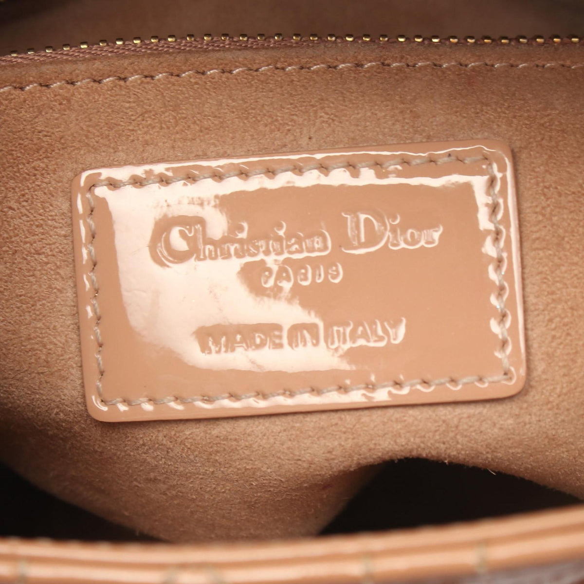 Dior Small Patent Cannage Lady Dior — Pink