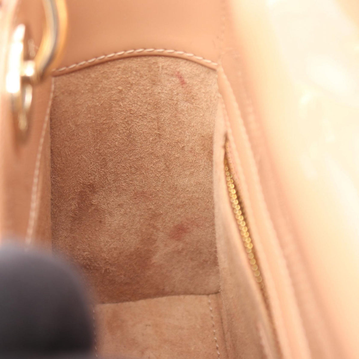 Dior Small Patent Cannage Lady Dior — Pink