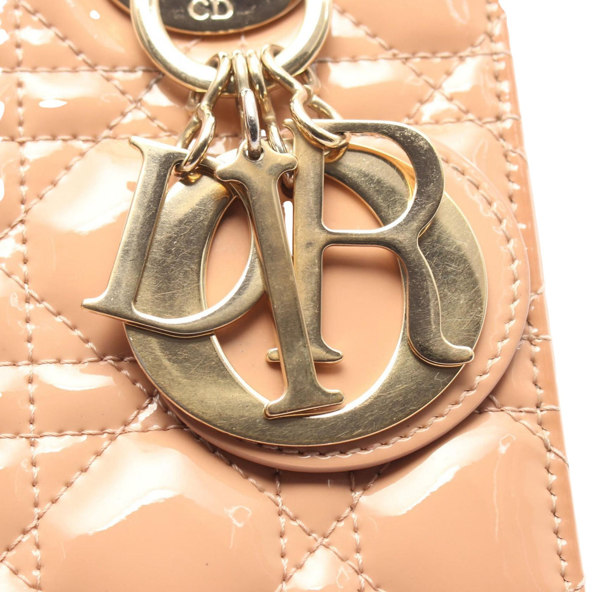 Dior Small Patent Cannage Lady Dior — Pink