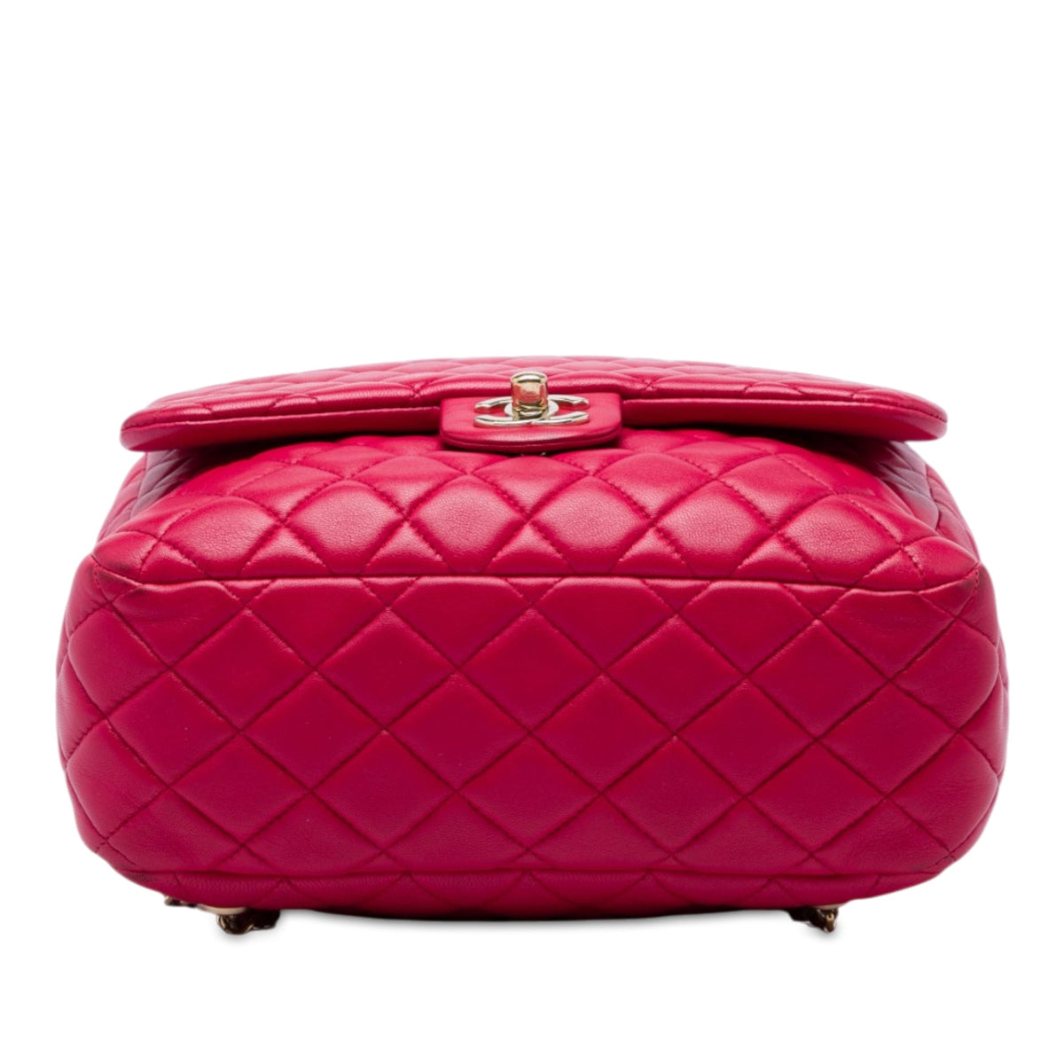 Chanel Large Quilted Lambskin In Seoul Backpack — Red