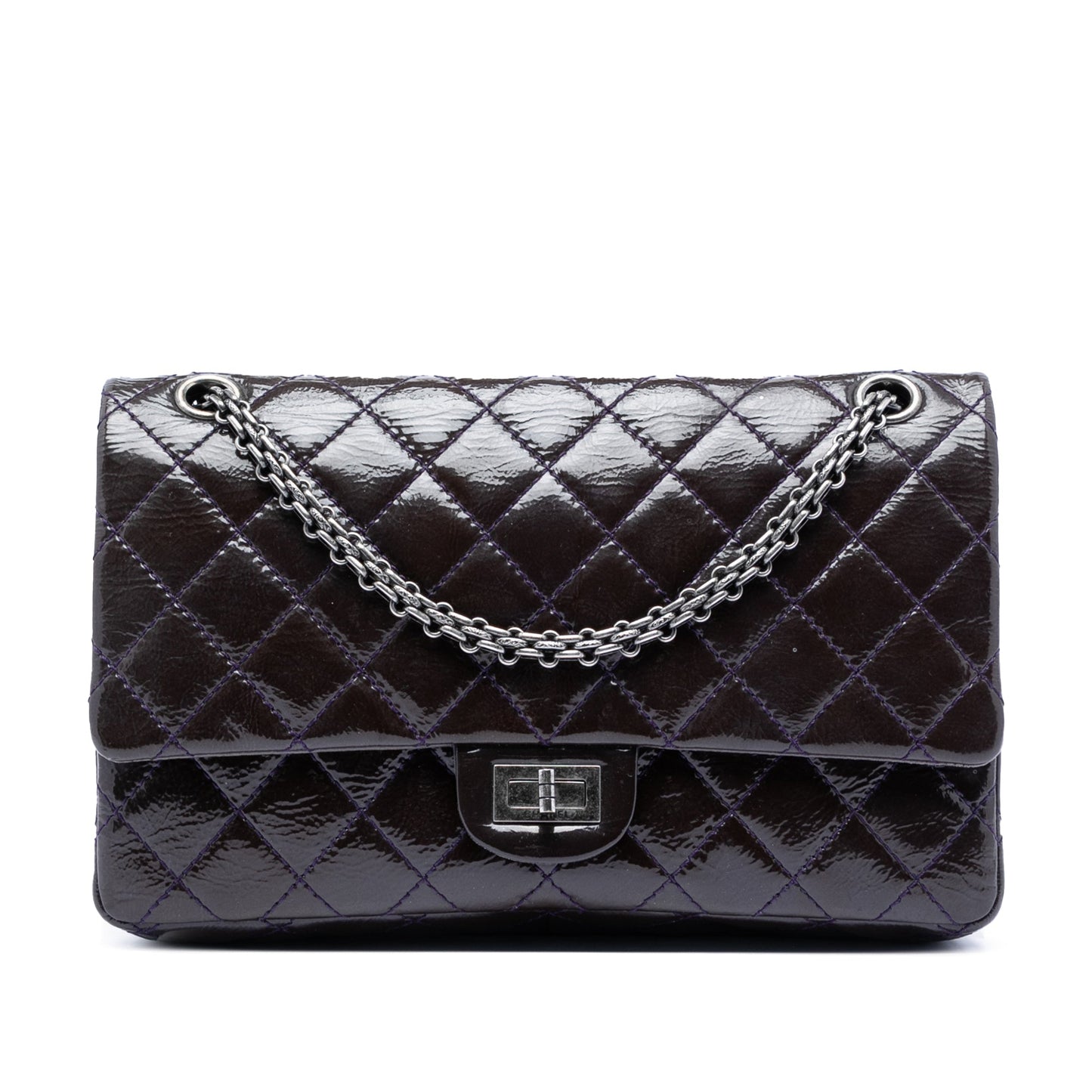 Quilted Crinkled Patent Reissue 2.55 Double Flap 226