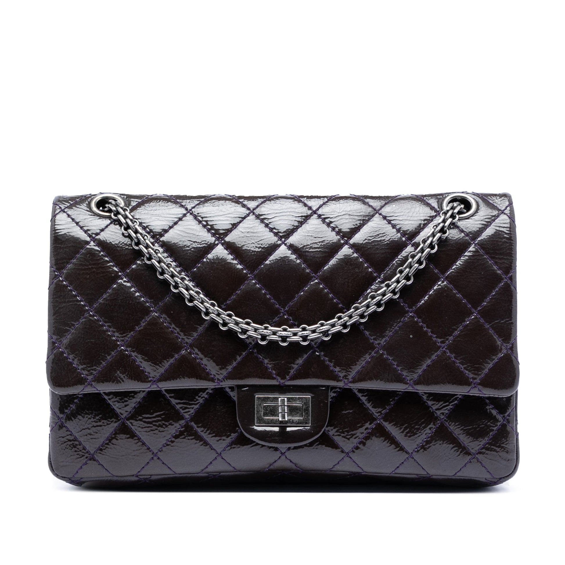 Quilted Crinkled Patent Reissue 2.55 Double Flap 226