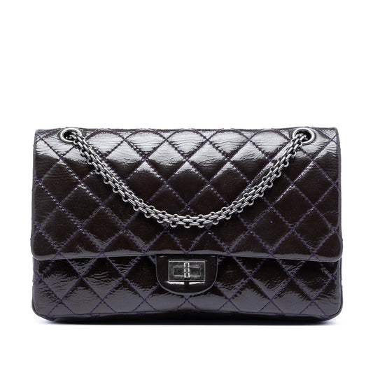Quilted Crinkled Patent Reissue 2.55 Double Flap 226
