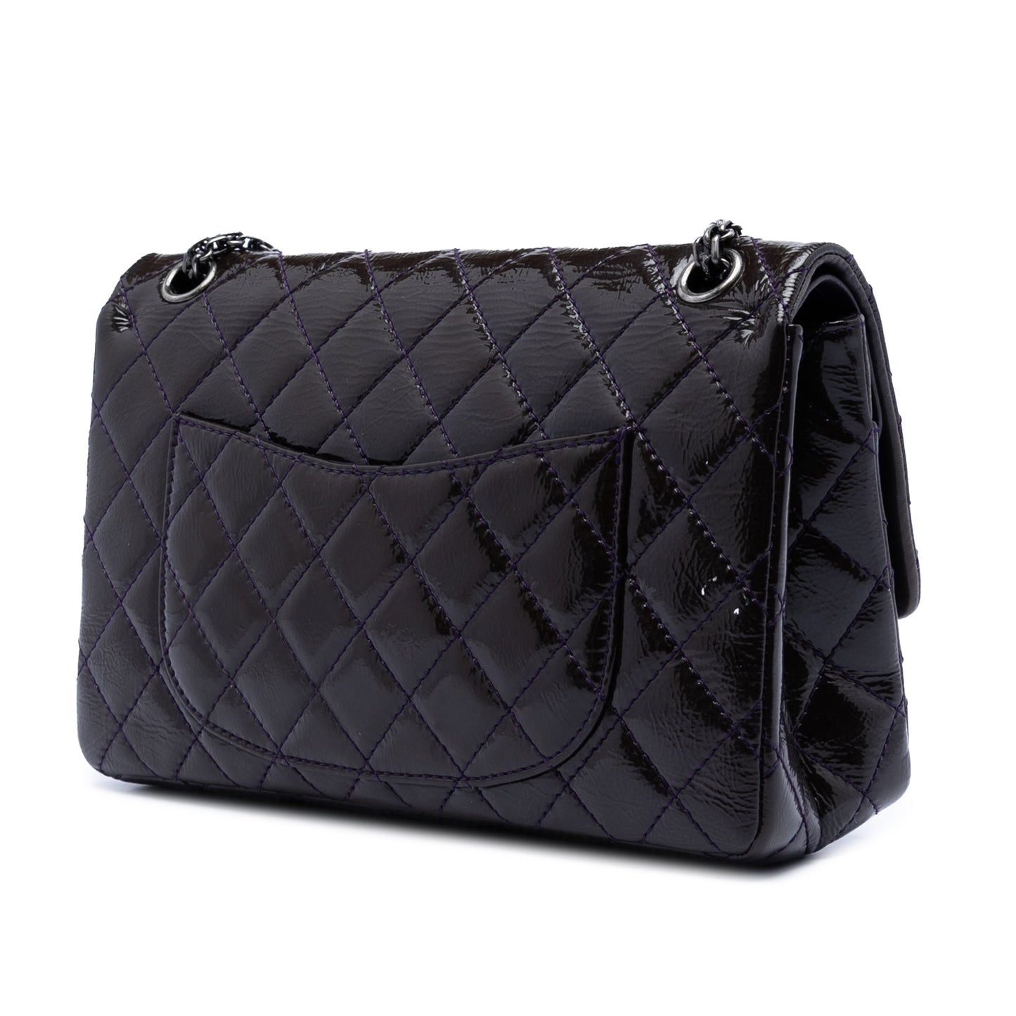Quilted Crinkled Patent Reissue 2.55 Double Flap 226
