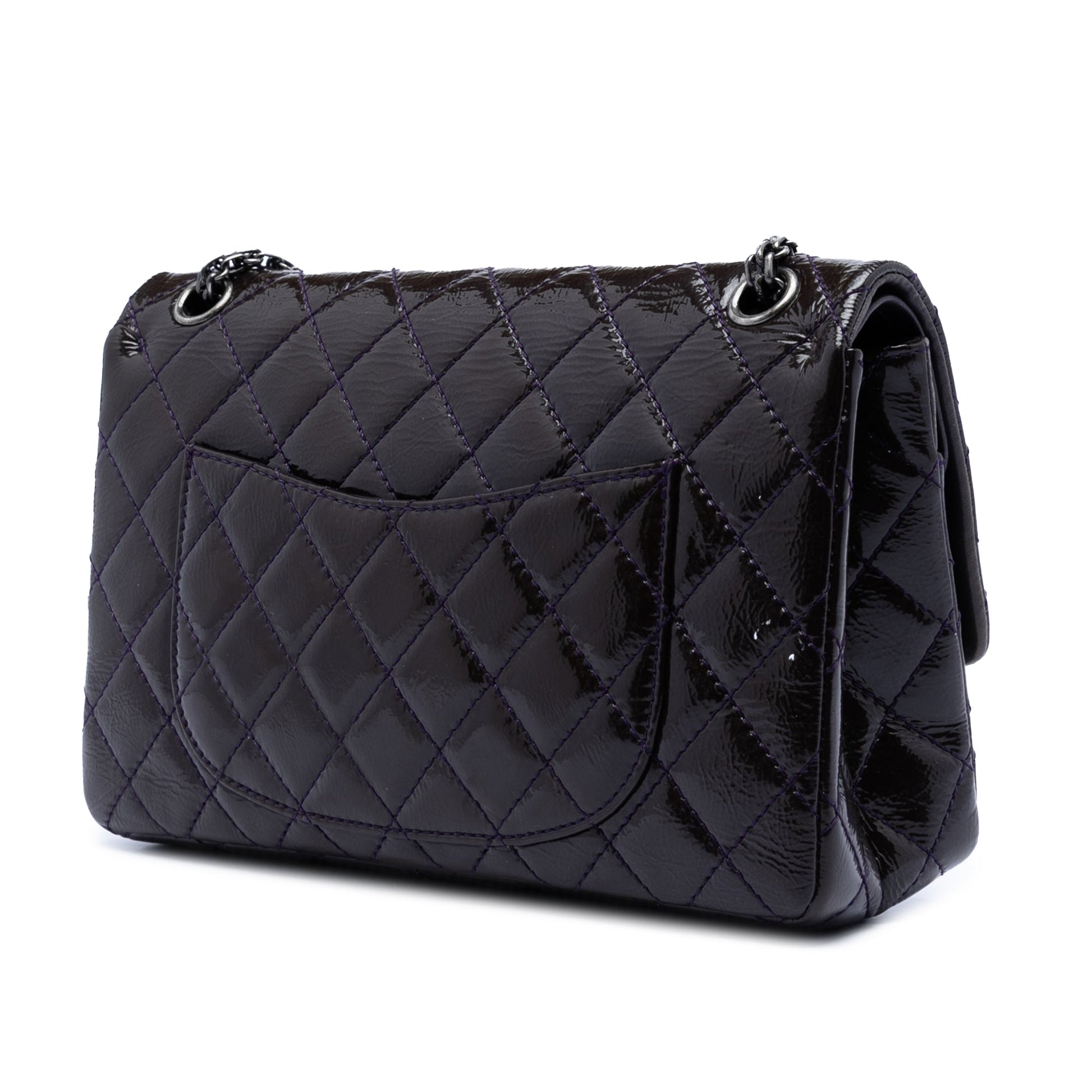 Quilted Crinkled Patent Reissue 2.55 Double Flap 226