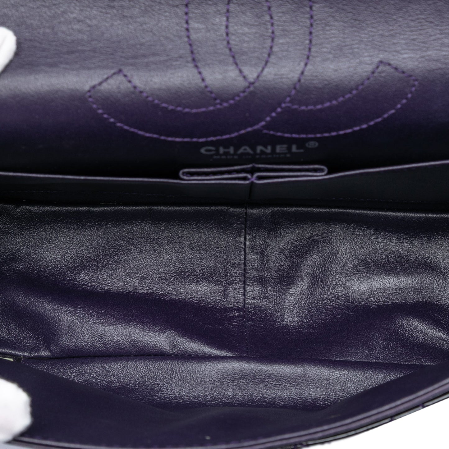 Quilted Crinkled Patent Reissue 2.55 Double Flap 226