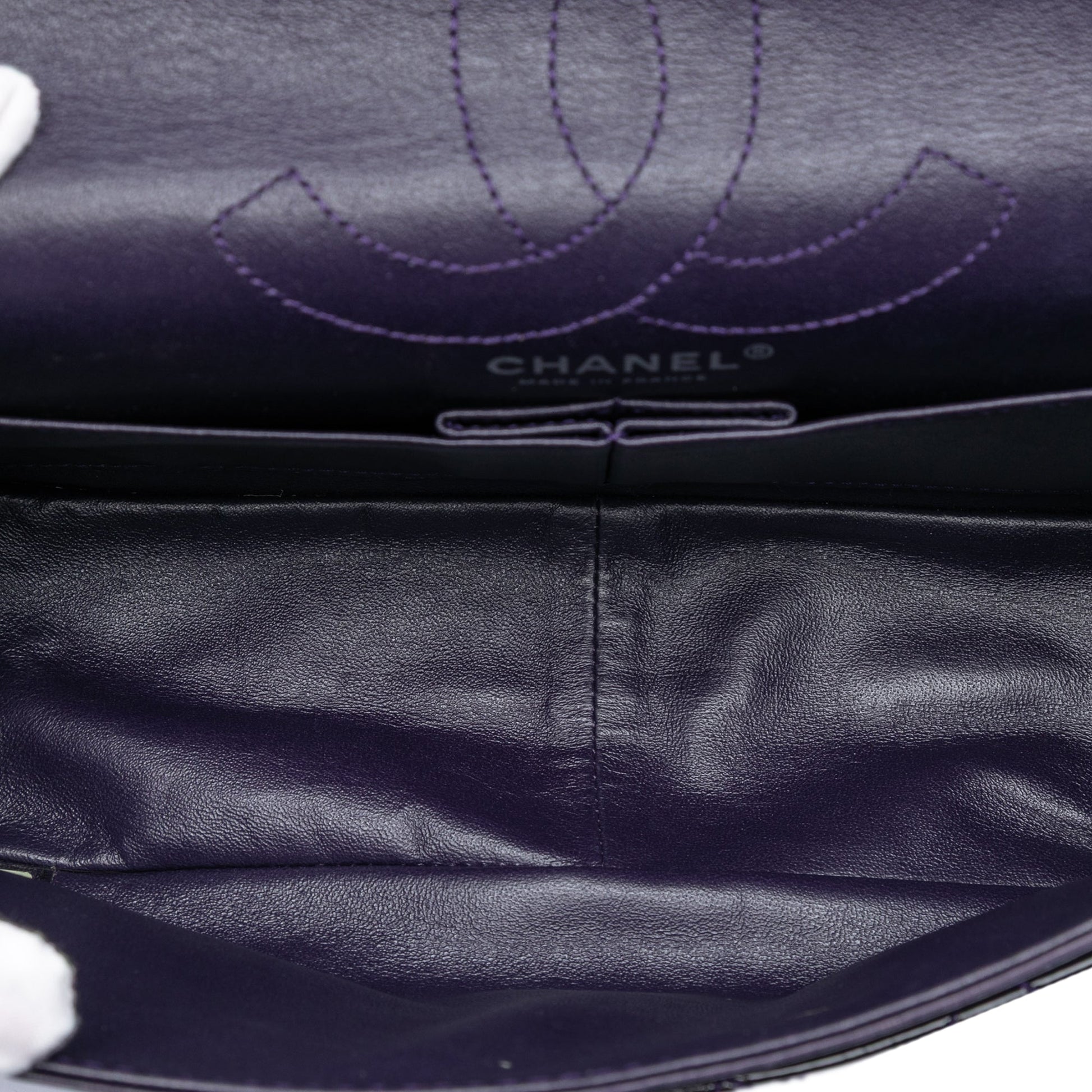 Quilted Crinkled Patent Reissue 2.55 Double Flap 226