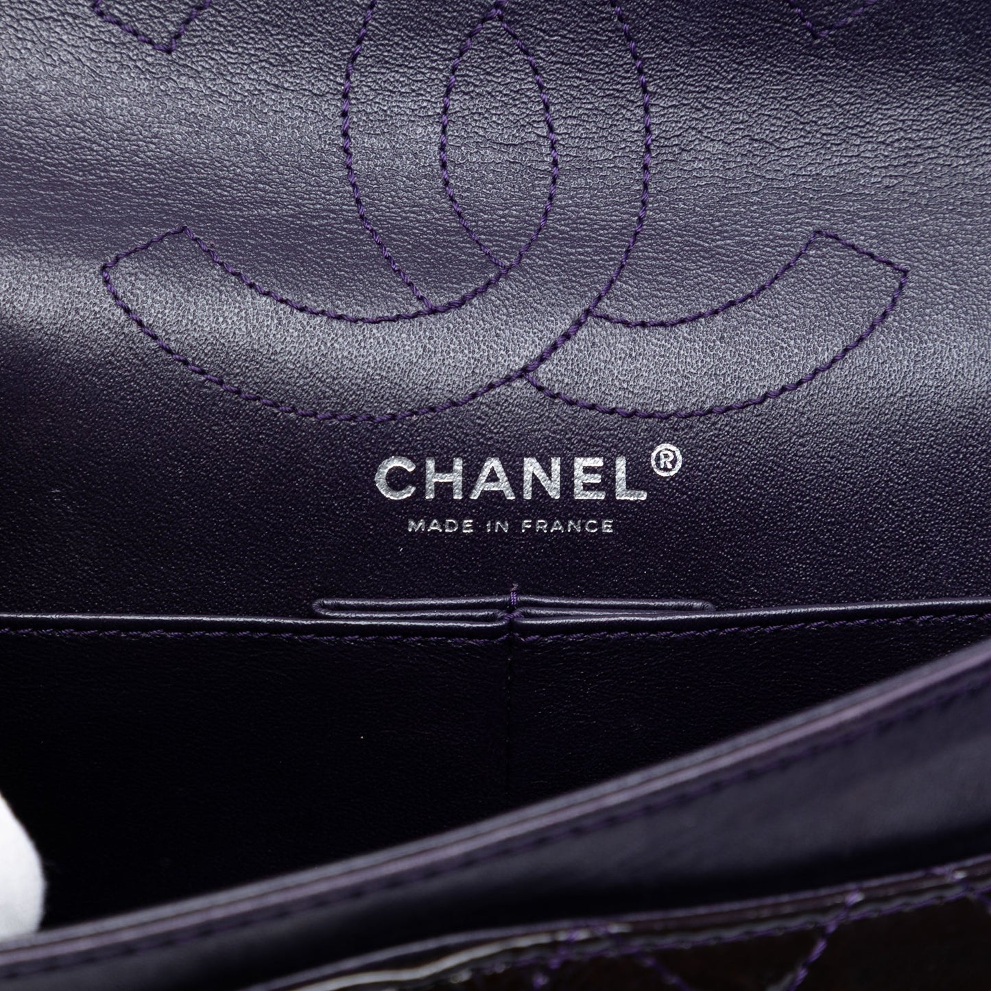 Quilted Crinkled Patent Reissue 2.55 Double Flap 226