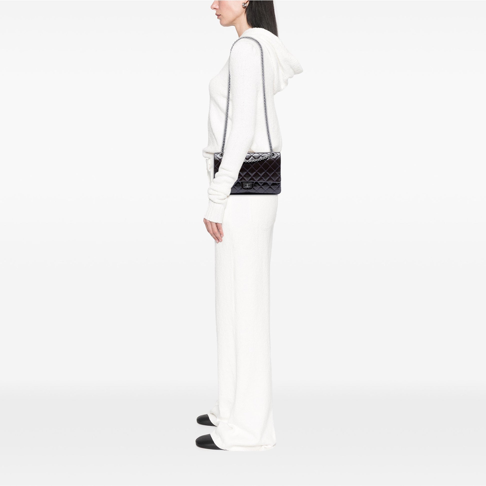 Quilted Crinkled Patent Reissue 2.55 Double Flap 226