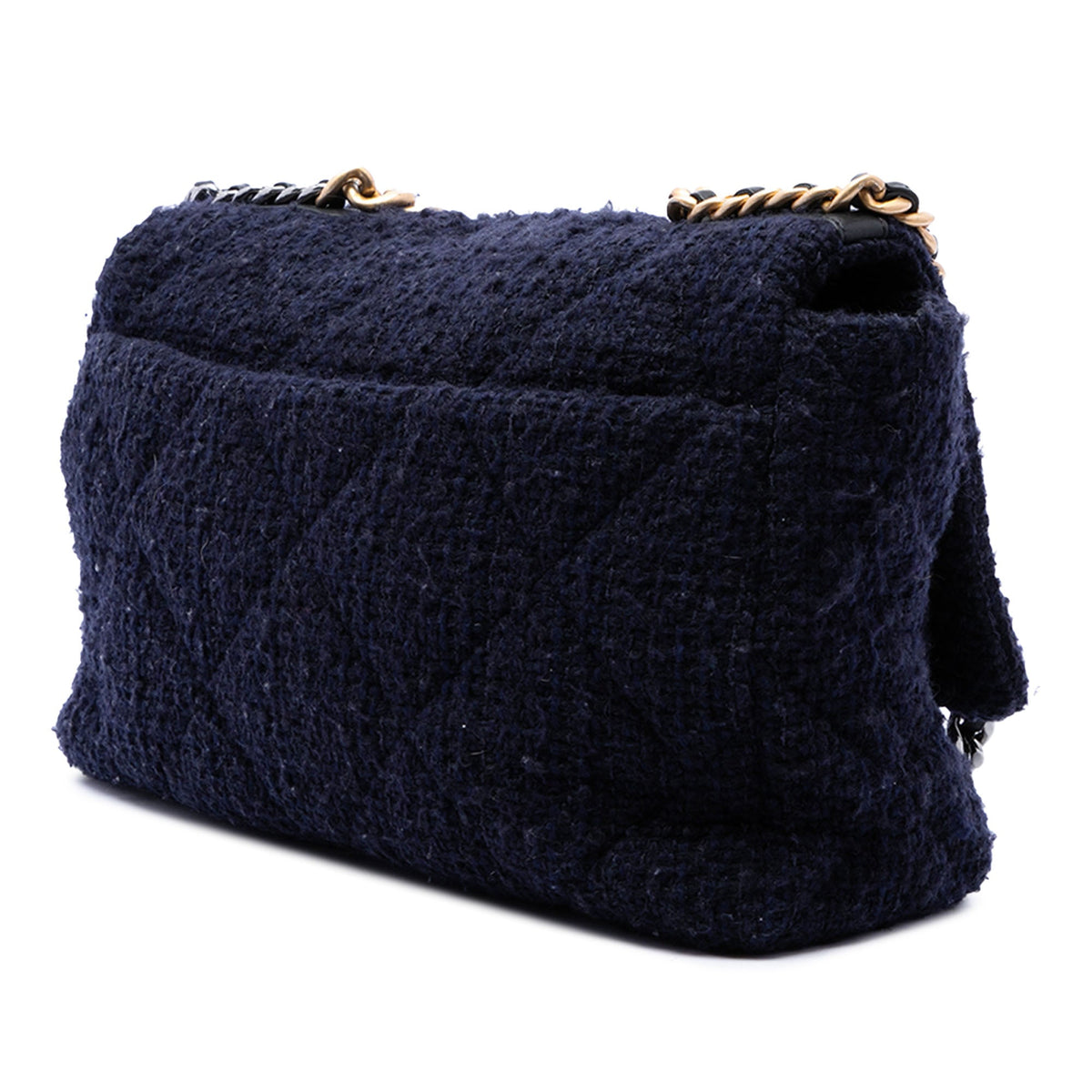 Chanel Maxi Tweed 19 Flap — Blue