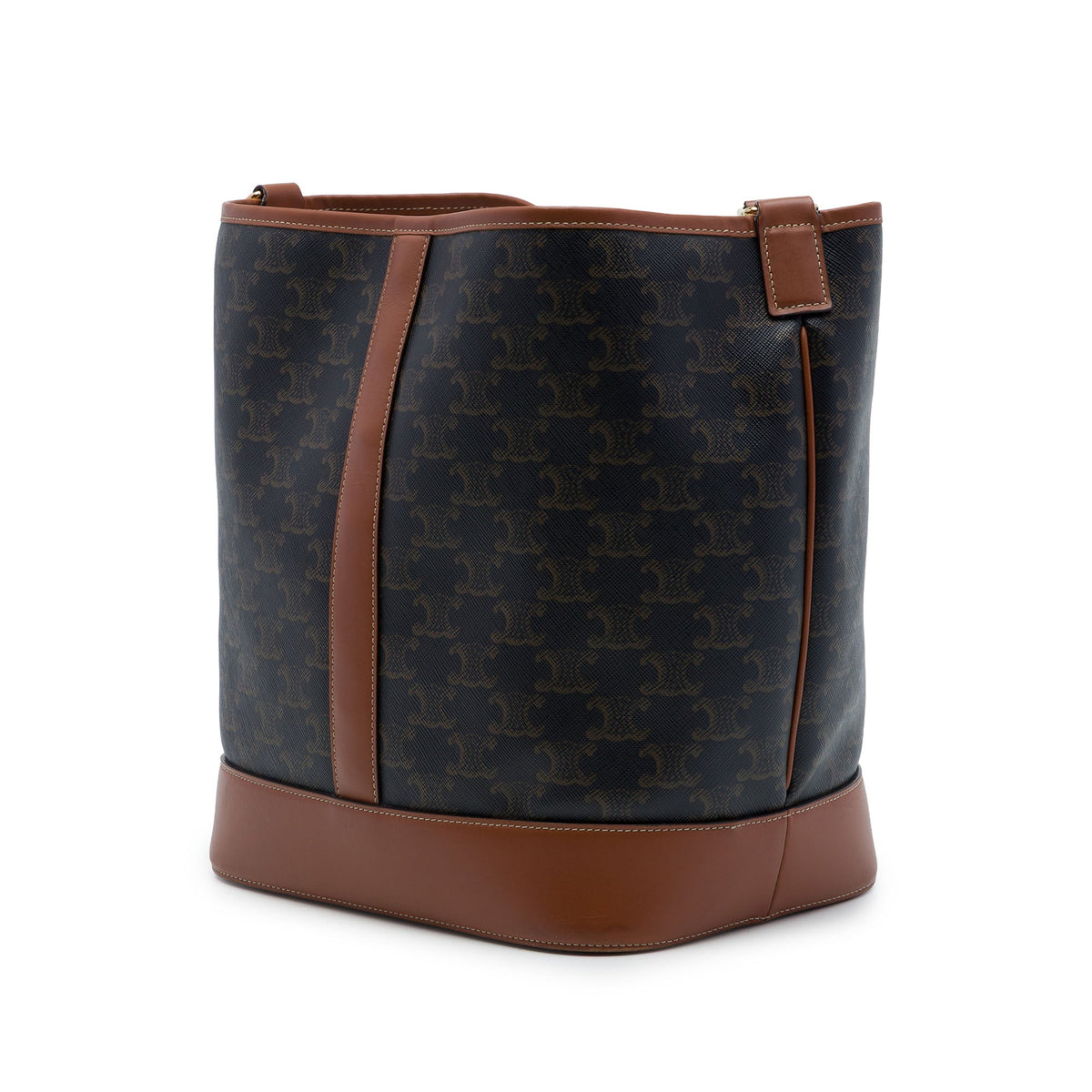 Celine Medium Triomphe Coated Canvas Bucket Bag